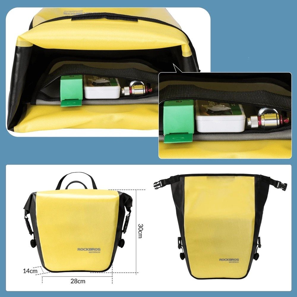 ROCKBROS Fahrradtasche Rockbros AS-003-1Y Fahrradtasche 10–14L wasserdicht gelb