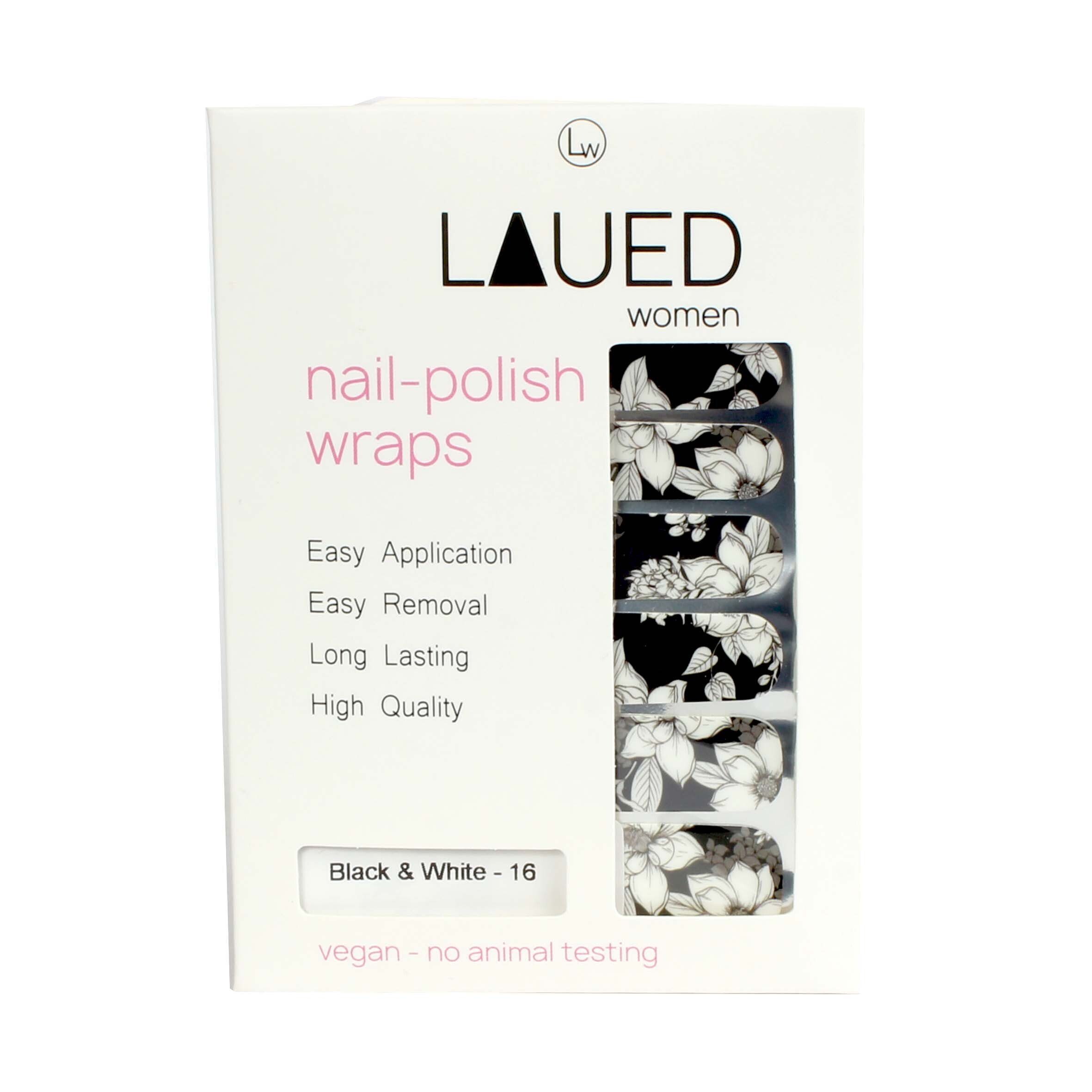 LAUED Nagellack Produktion (SGS aus Material zertifizierter SEDEX) flower mood, White (FSC) / und & Black