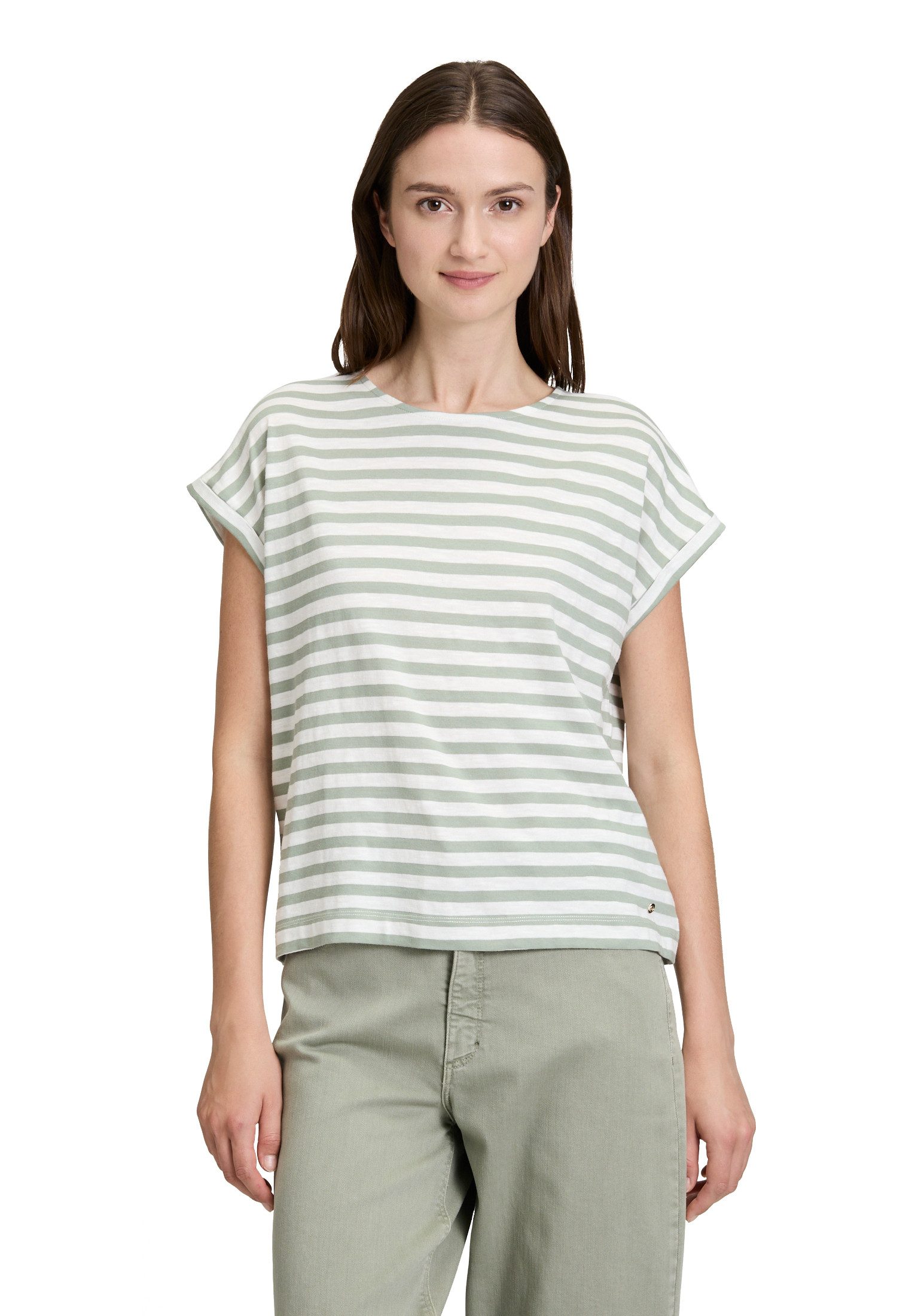 Kurzarmshirt Damen mit Rundhalsausschnitt