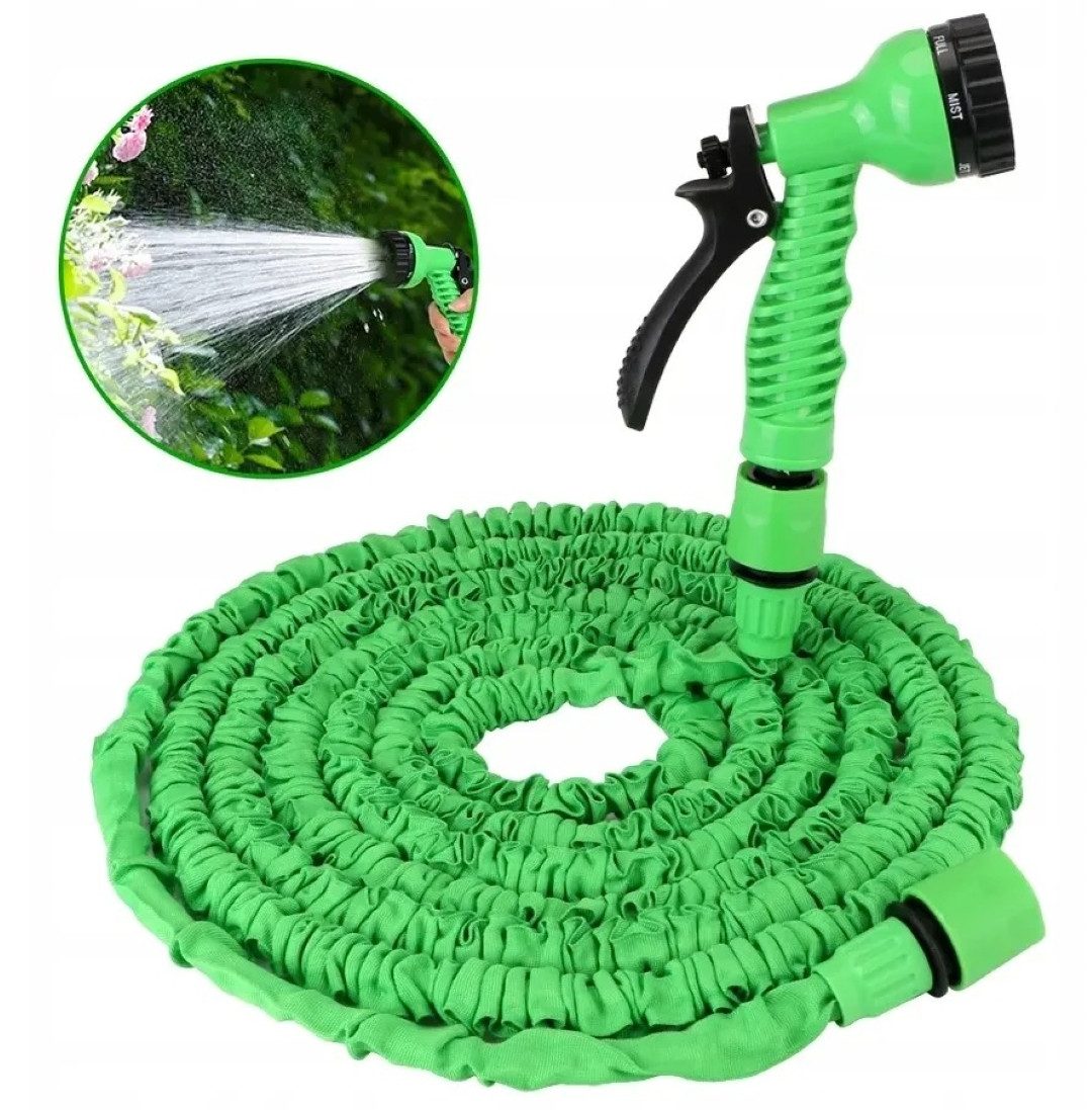 GARDANCIA Gartenschlauch Erweiterbarer Gartenschlauch mit Spritzpistole 30m flexibel, (Flexibler Gartenschlauch-Set mit 7-Funktion-Spritzpistole, verschiedene Довжинаn, Gartenschlauch-Set: Flexibler Schlauch + 7-Funktion-Spritzpistole), Erweiterbar, platzsparend, vielseitig, 7 Sprühfunktionen, robust.