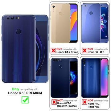 Cadorabo Handyhülle Honor 8 / 8 PREMIUM Honor 8 / 8 PREMIUM, Klappbare Handy Schutzhülle - Hülle - mit Standfunktion und Kartenfach