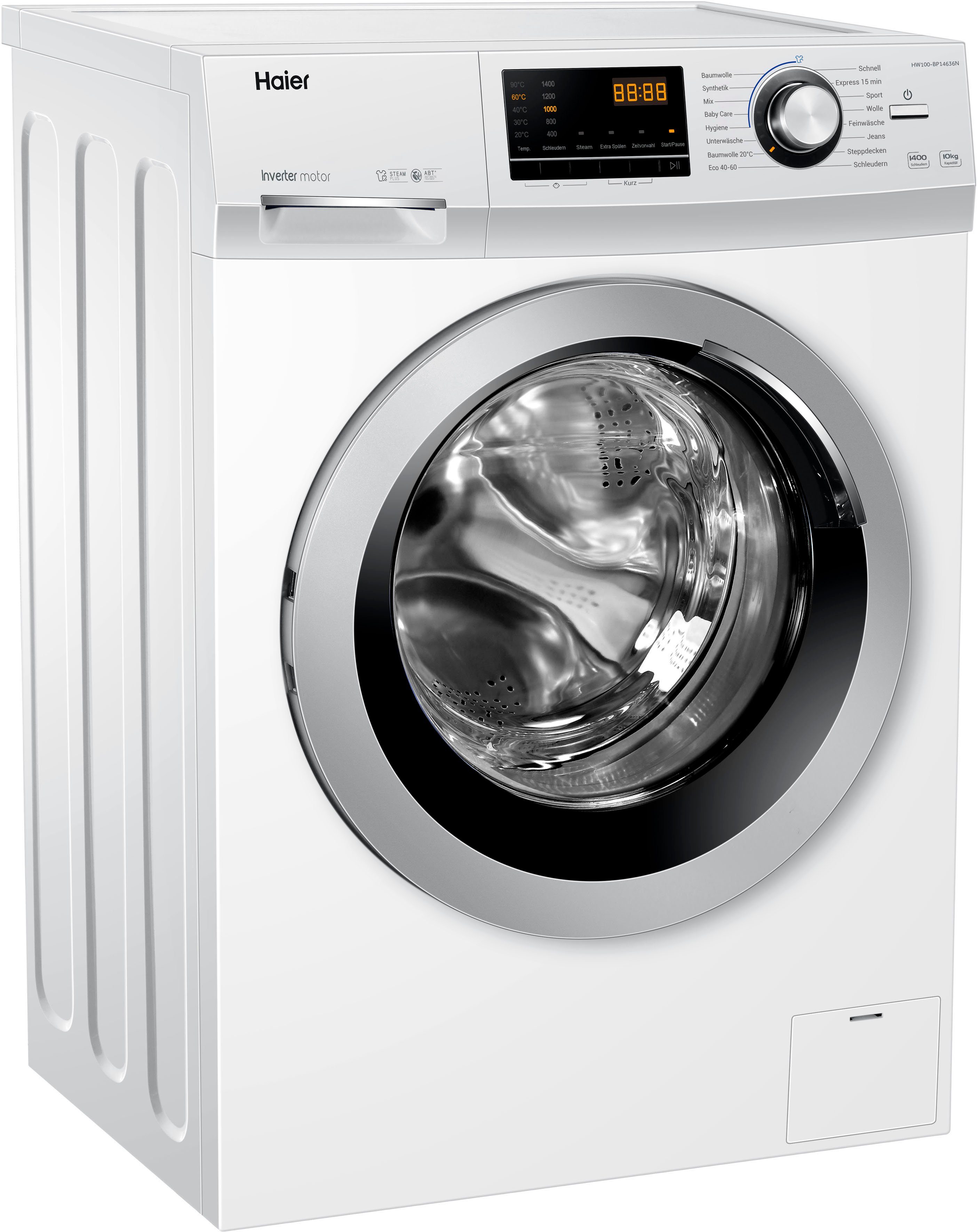 Haier Waschmaschine 10 1400 HW100-BP14636N, U/min kg