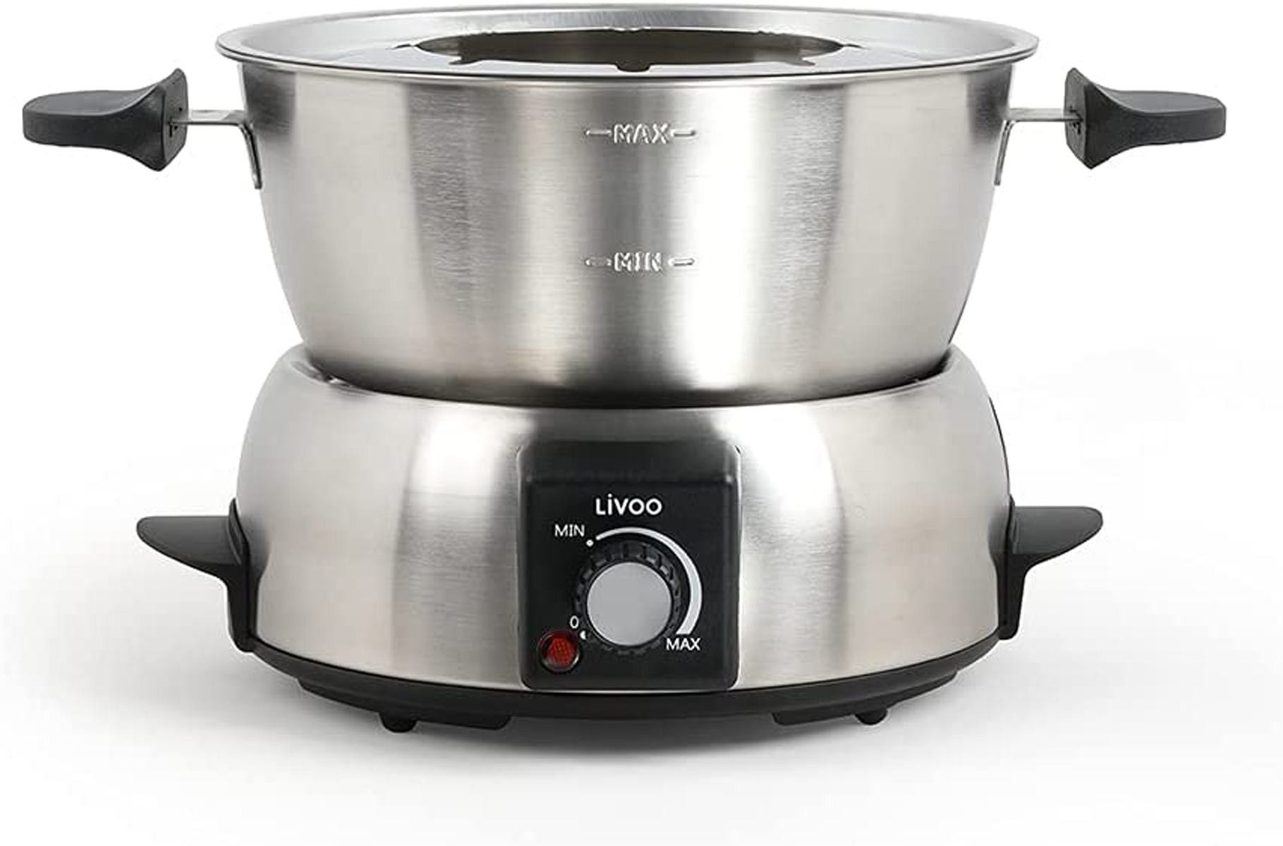 LIVOO Elektro-Fondue DOC 263 elektrisches Fondue-Set, Edelstahl, für 8 Personen