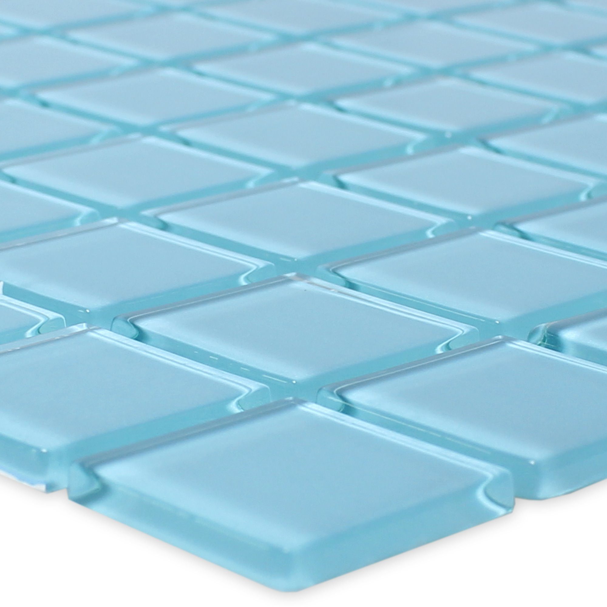 Mosafil Mosaikfliesen Glasmosaik Fliesen Florida, Glas 30.000x30.000, hellblau, Wasserfest