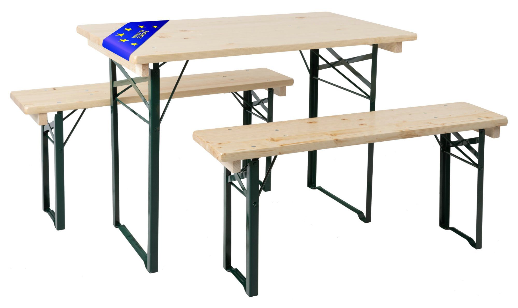 Stagecaptain Bierzeltgarnitur BBEU-110 Sitzgarnitur für Balkon 110 cm, (3-tlg)