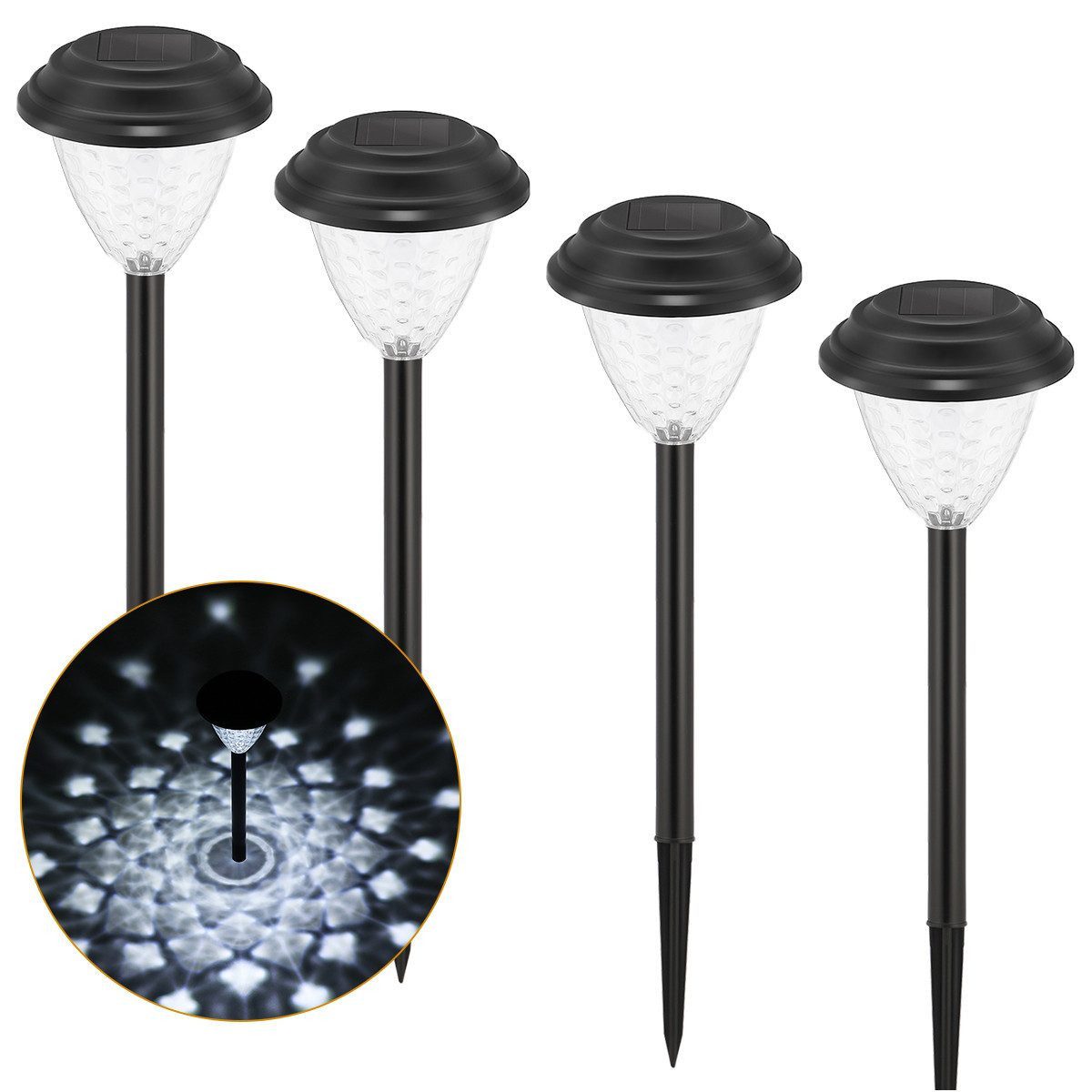 LETGOSPT LED Solarleuchte 4stck Upgrade Solar günstig online kaufen