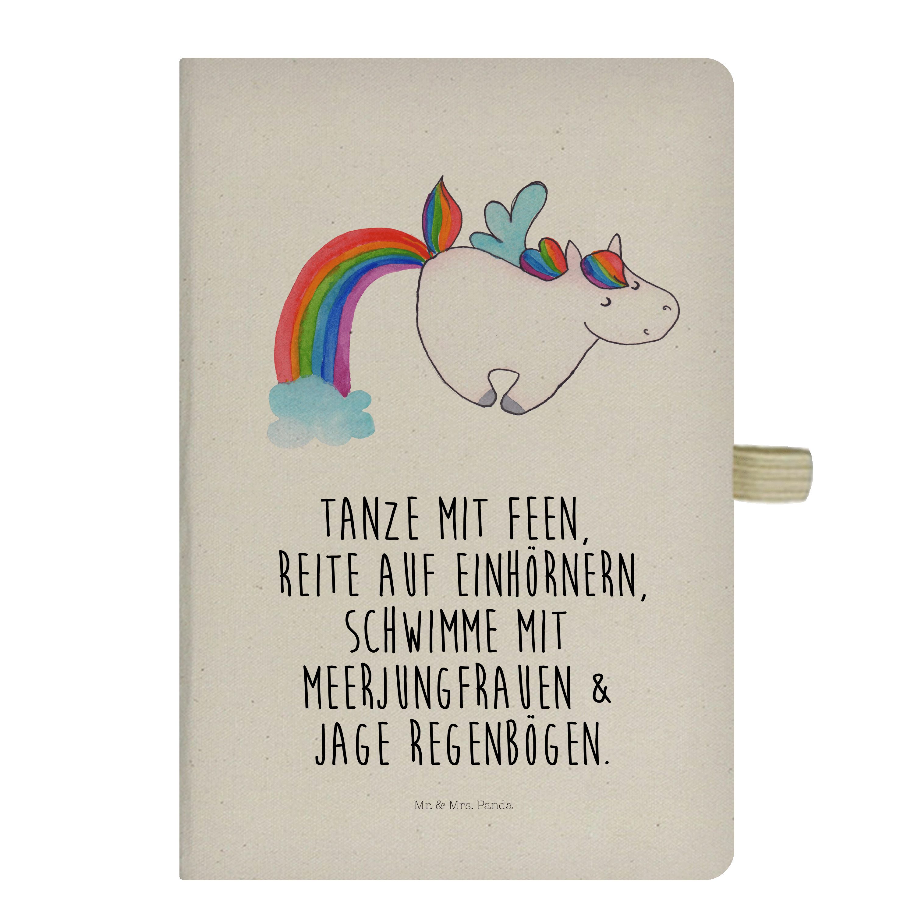 Mr. & Mrs. Panda Notizbuch Einhorn Pegasus - Transparent - Geschenk, Glitzer, Spielen, Notizen, Mr. & Mrs. Panda