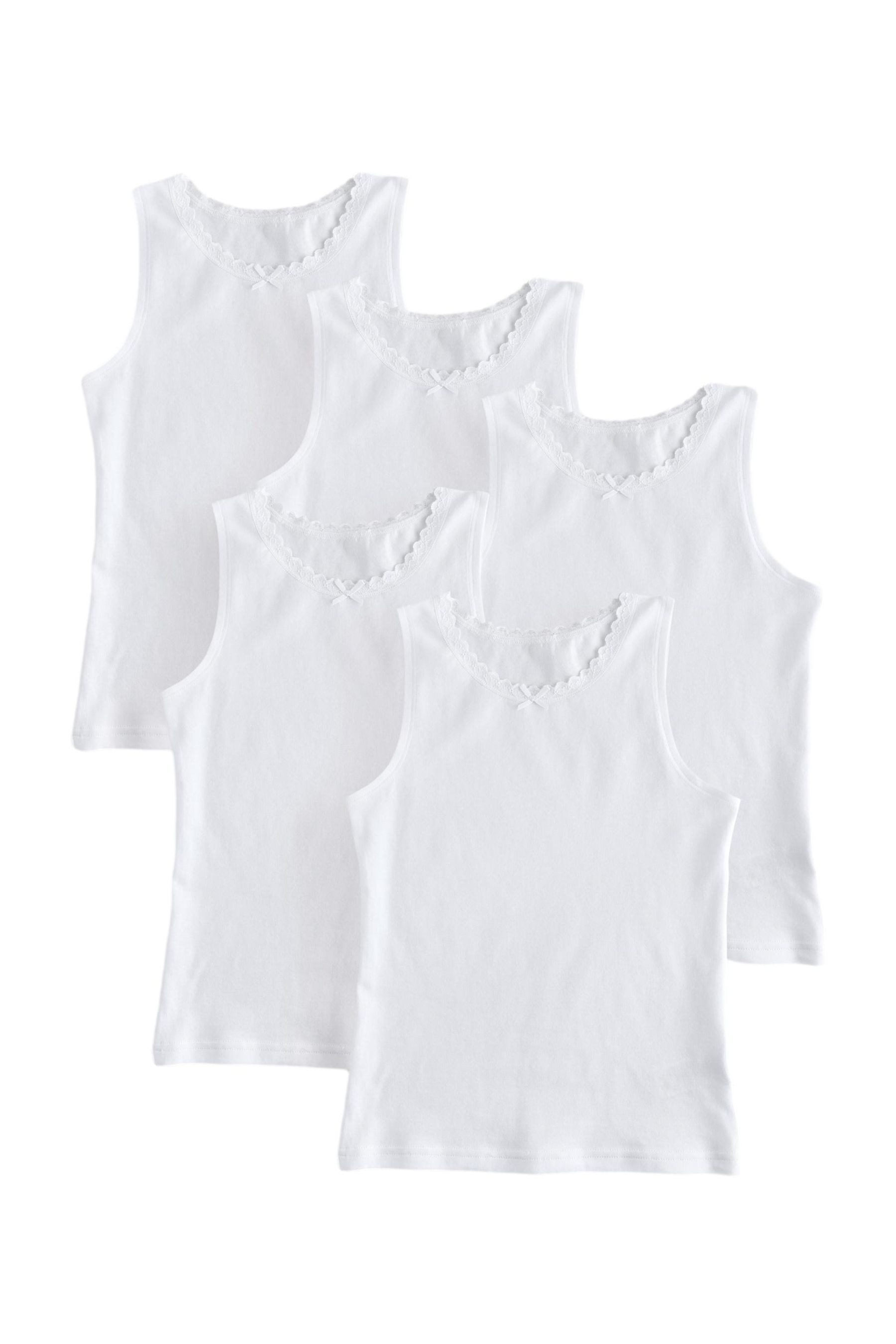 Trägertop Trägertops mit Spitze, 5er-Pack