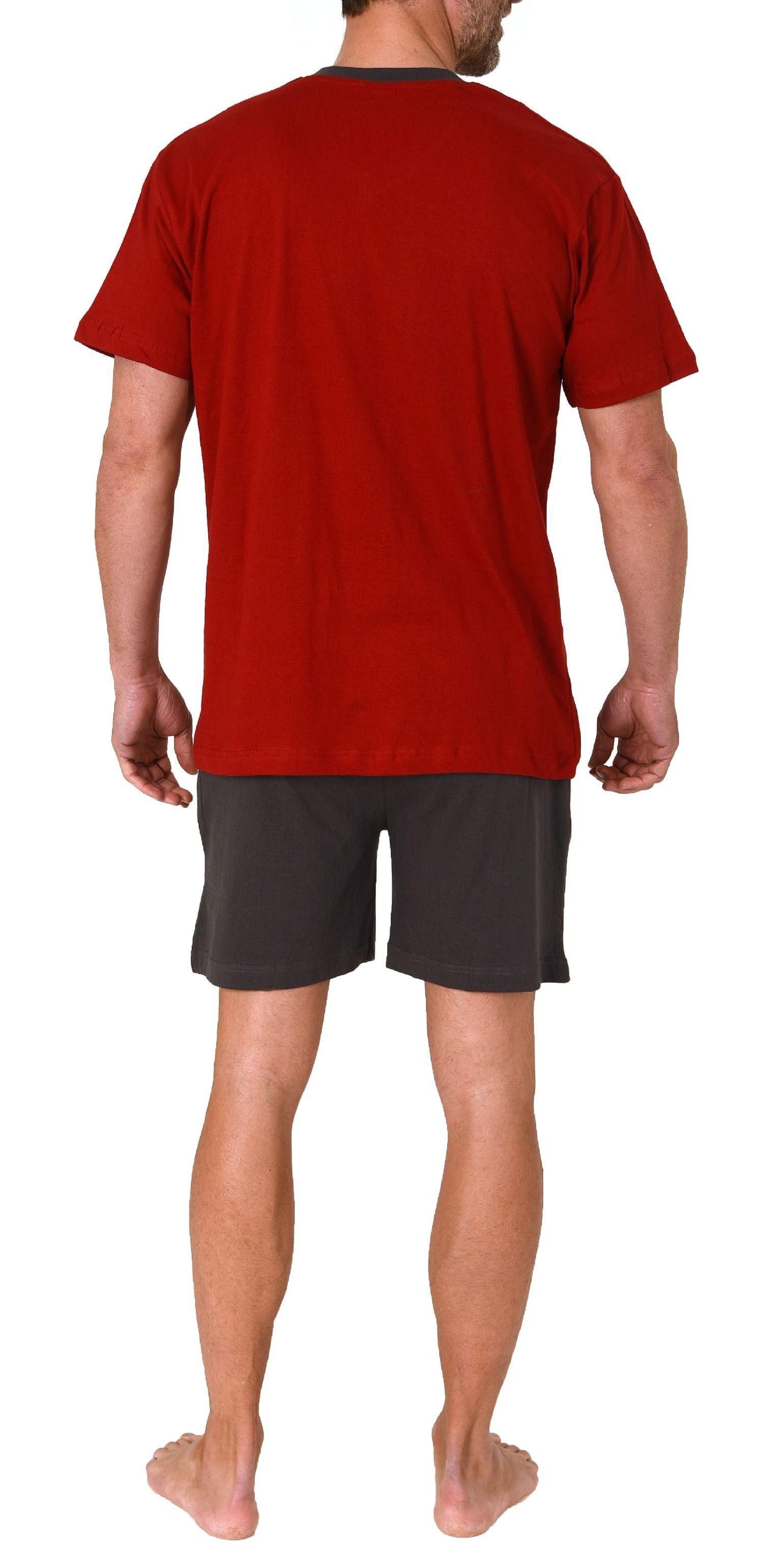 Normann Pyjama Herren Shorty Schlafanzug kurzarm mit Frontprint - auch in Übergrößen – Bild 5 von 5