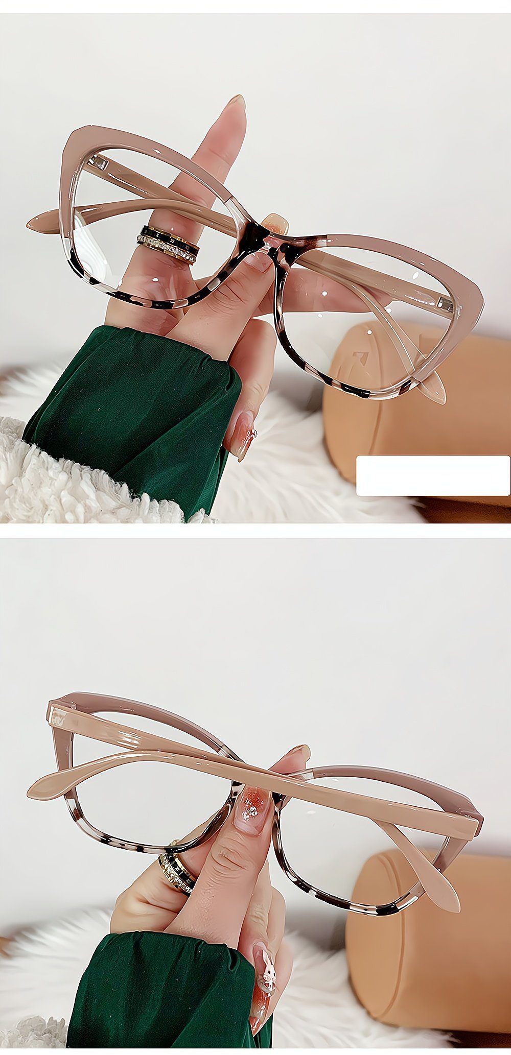 ändert Anti-Blaulicht braun Brille flache PACIEA Katzenaugenfarbe Gläser