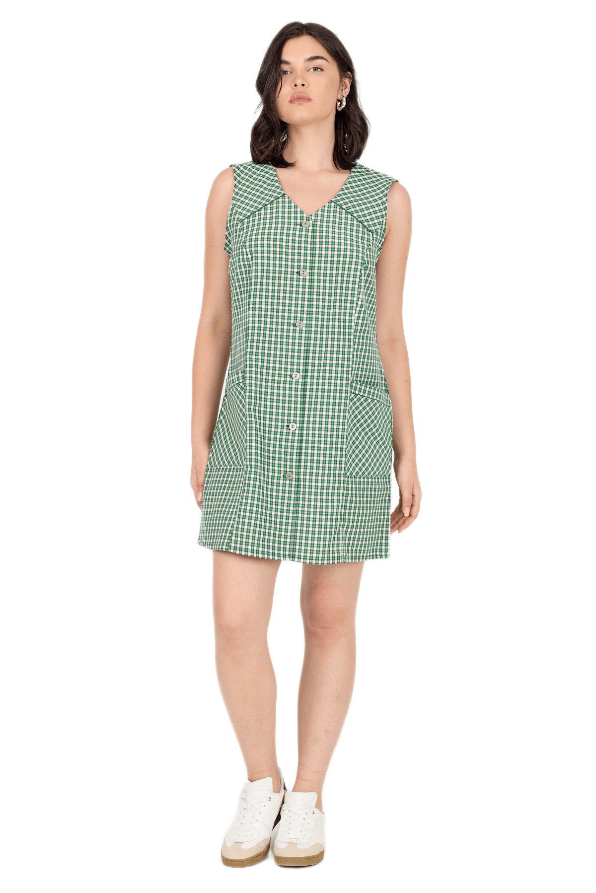 Phistan Tunikakleid Kurzer Kasack – garngefärbter Stoff günstig online kaufen