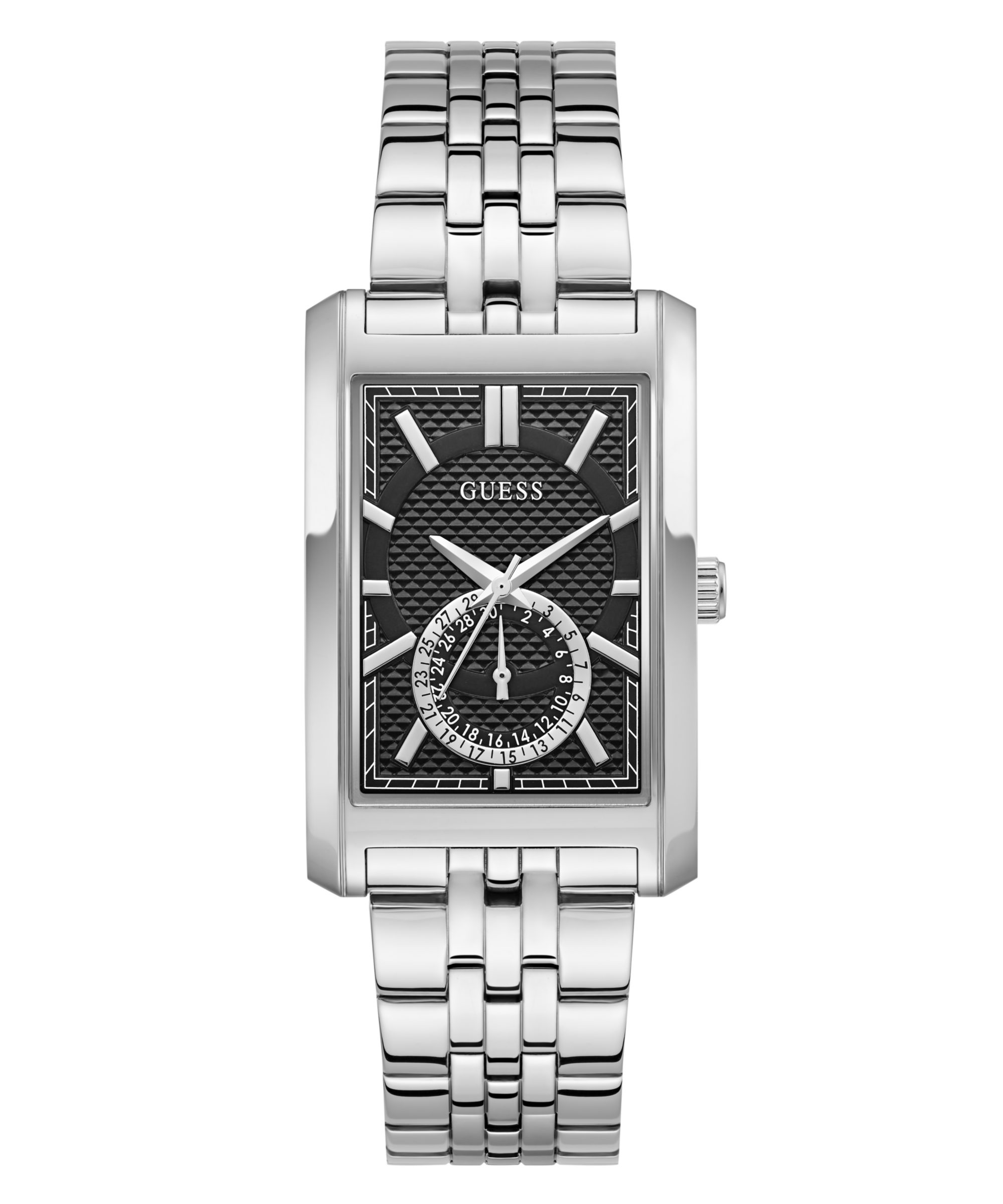 Guess Quarzuhr HUGH GW1125G1, Armbanduhr, Damenuhr, Herrenuhr, Edelstahlarmband, analog, Tag
