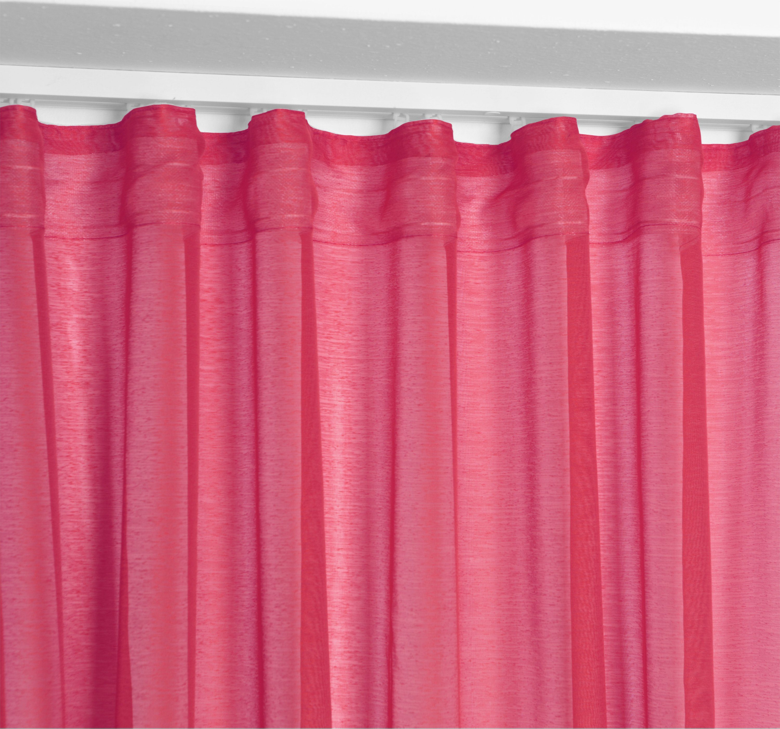 Beautex Gardine Transparente Gardine Dolly, wählbar mit Kräusel- und Ösen- Aufhängung (1 St), Kräuselband, transparent