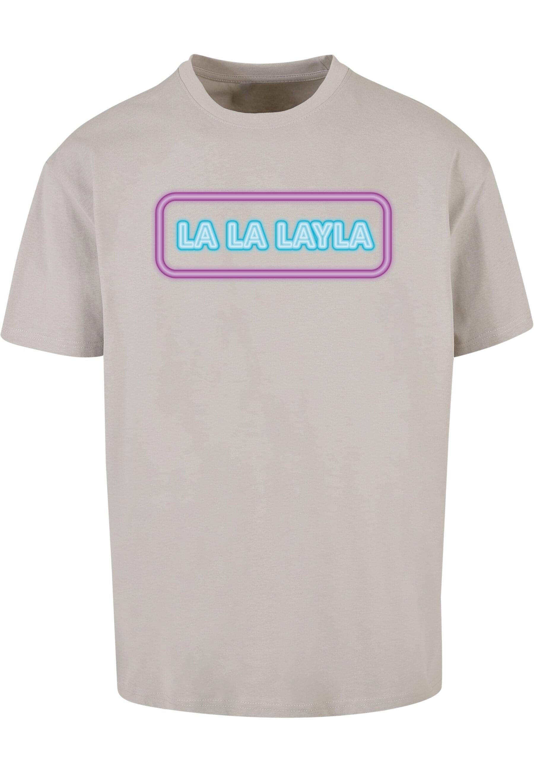 Merchcode T-Shirt Herren LA LA LAYLA Oversize Tee (1-tlg) lightasphalt