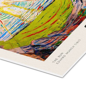 Posterlounge Forex-Bild Edvard Munch, The Sun, Wohnzimmer Malerei