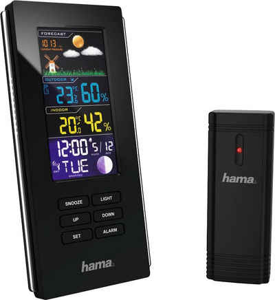 Hama »Wetterstation mit Außensensor, Funk, Innen-/Außentemperatur Farbdisplay, Wettervorhersage« Wetterstation (Außensensor, Funk, Innen-/Außentemperatur, Wettervorhersage)
