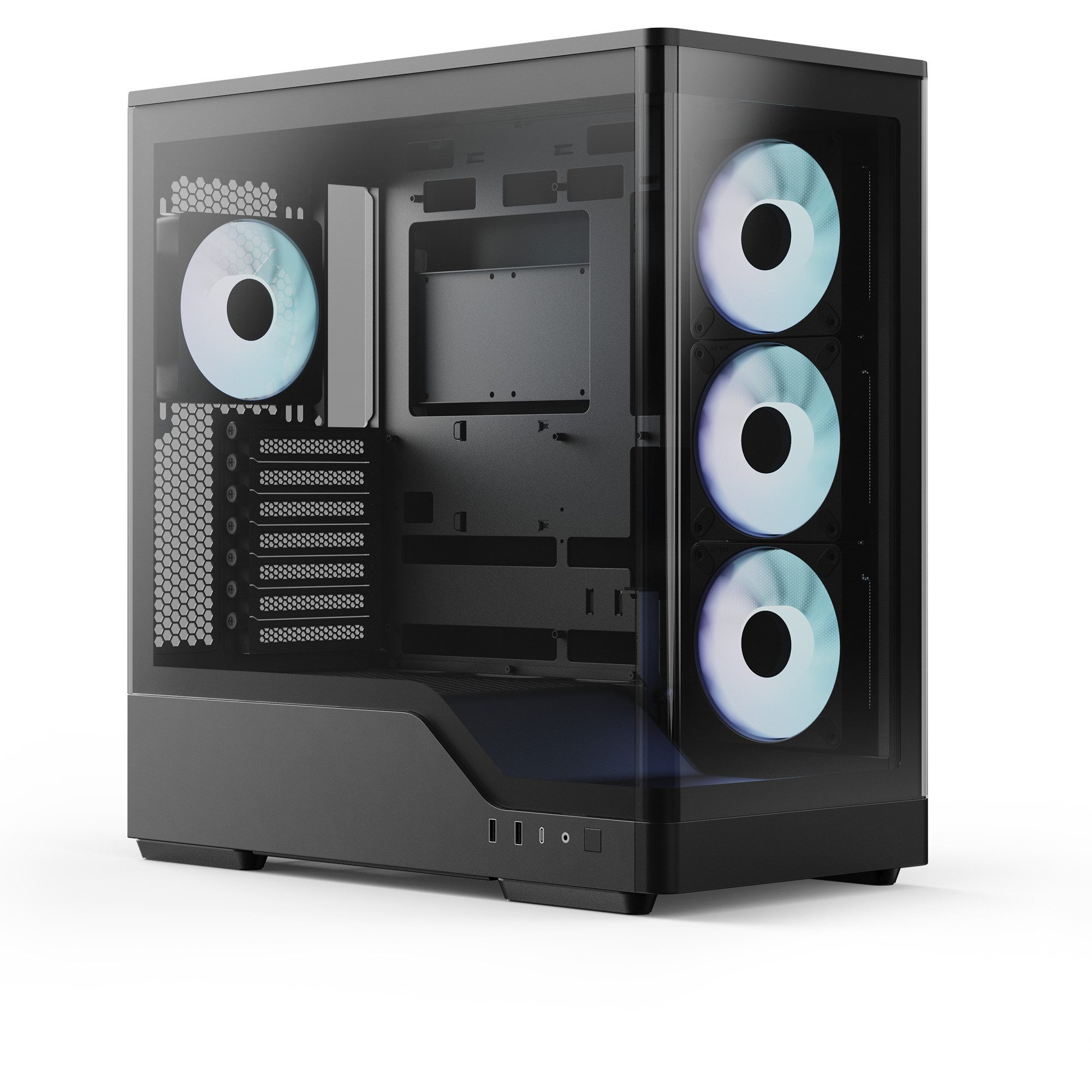 Aerocool PC-Gehäuse Aerocool P500A-BK-v1, Tower-Gehäuse, (Tempered
