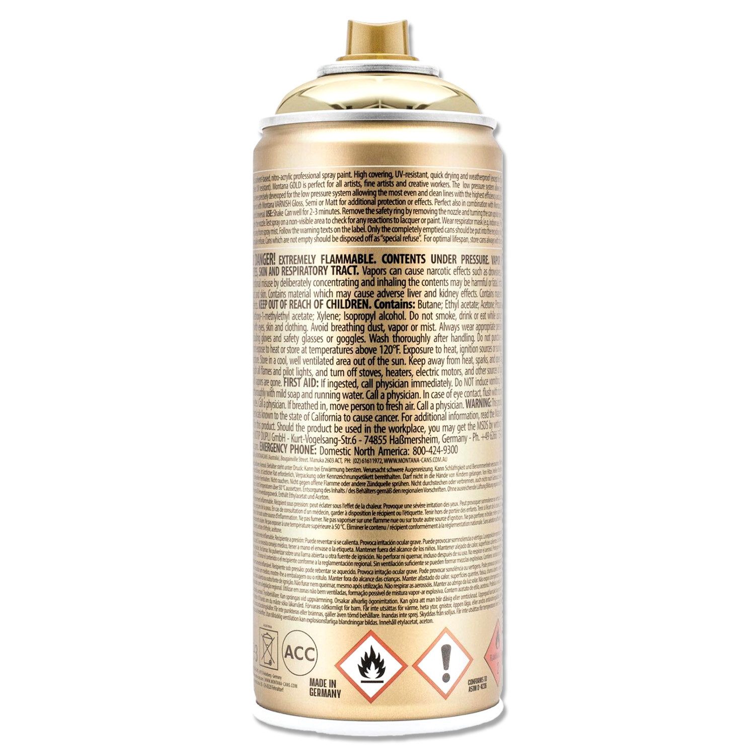 Montana Cans Sprühlack Sprühlack, Montana GOLD, Chrome Effect, 400ml, Farbauswahl