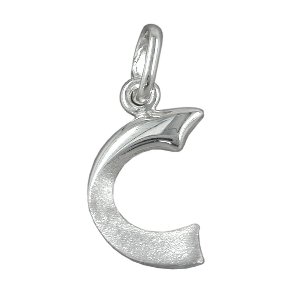 unbespielt Buchstabenanhänger Anhänger Buchstabe C aus 925 Silber 15 x 8 mm kl. Schmuckbox, Silberschmuck für Damen und Herren
