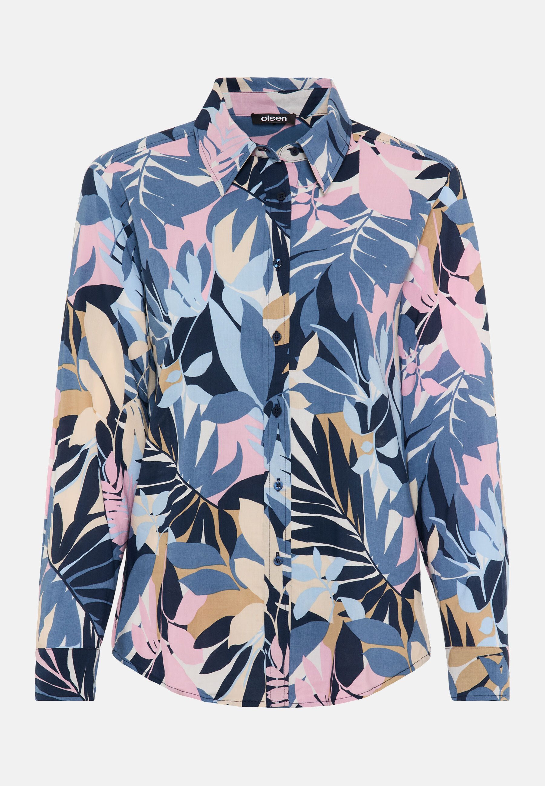 Olsen Hemdbluse Bluse mit floralem Allover-Print