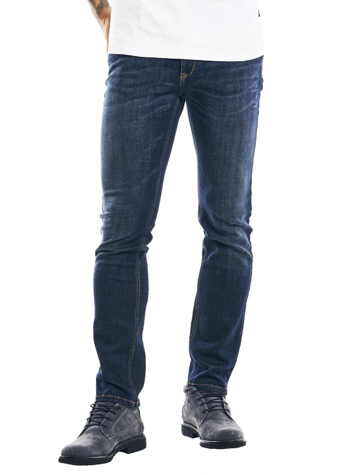 emilio adani Stretch-Jeans Herren Super-Stretch Jeans Slim Fit, Marineblau günstig online kaufen