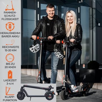 Scoot One E-Scooter SCOOT ONE E-Scooter E7 mit Pannenschutz, 20,00 km/h, klappbar, mit Strassenzulassung, Lithium-Akku