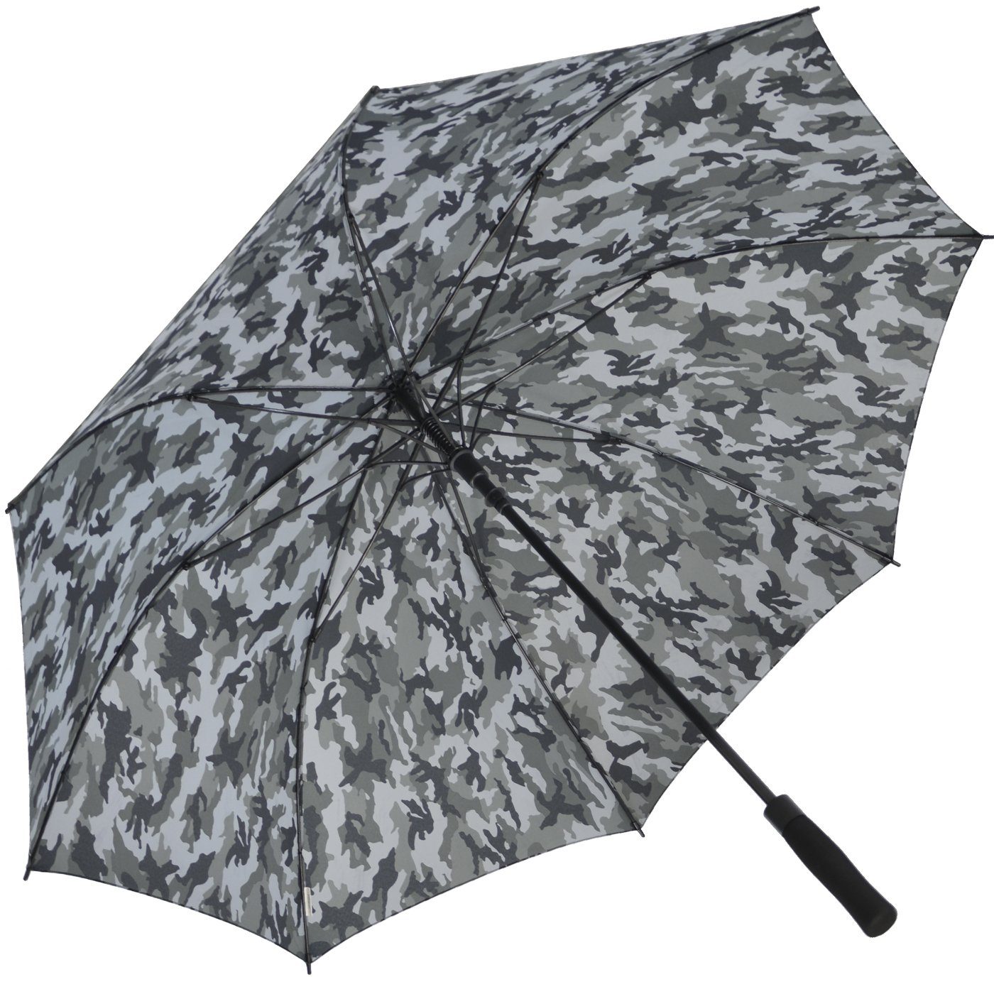 iX-brella Stockregenschirm XXL Golfschirm mit Automatik, Fiberglas Gestell - Camouflage, stabil