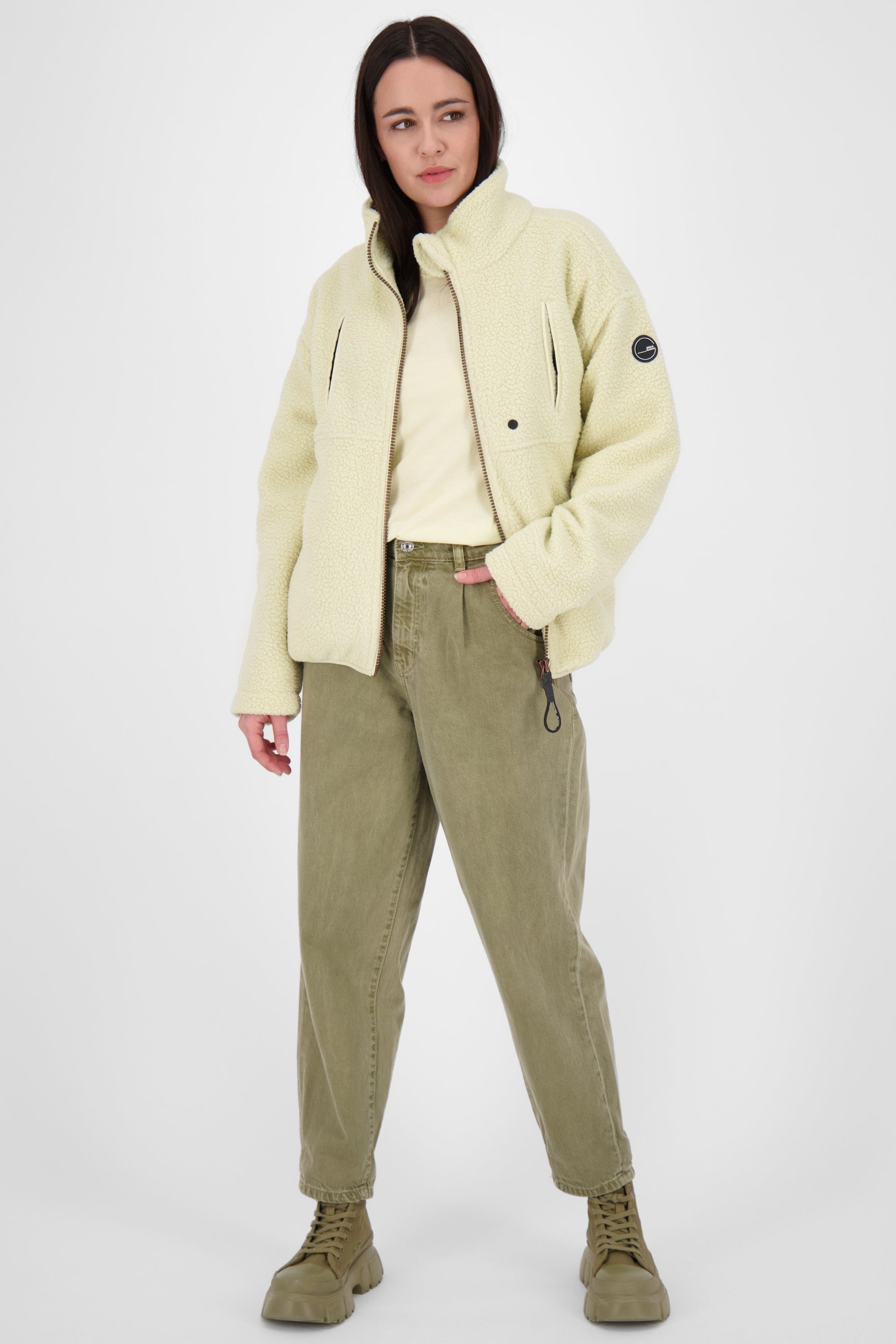 Alife Jacke creme Kickin G gefütterte Damen KaluaAK Jacket Winterjacke, & Winterjacke