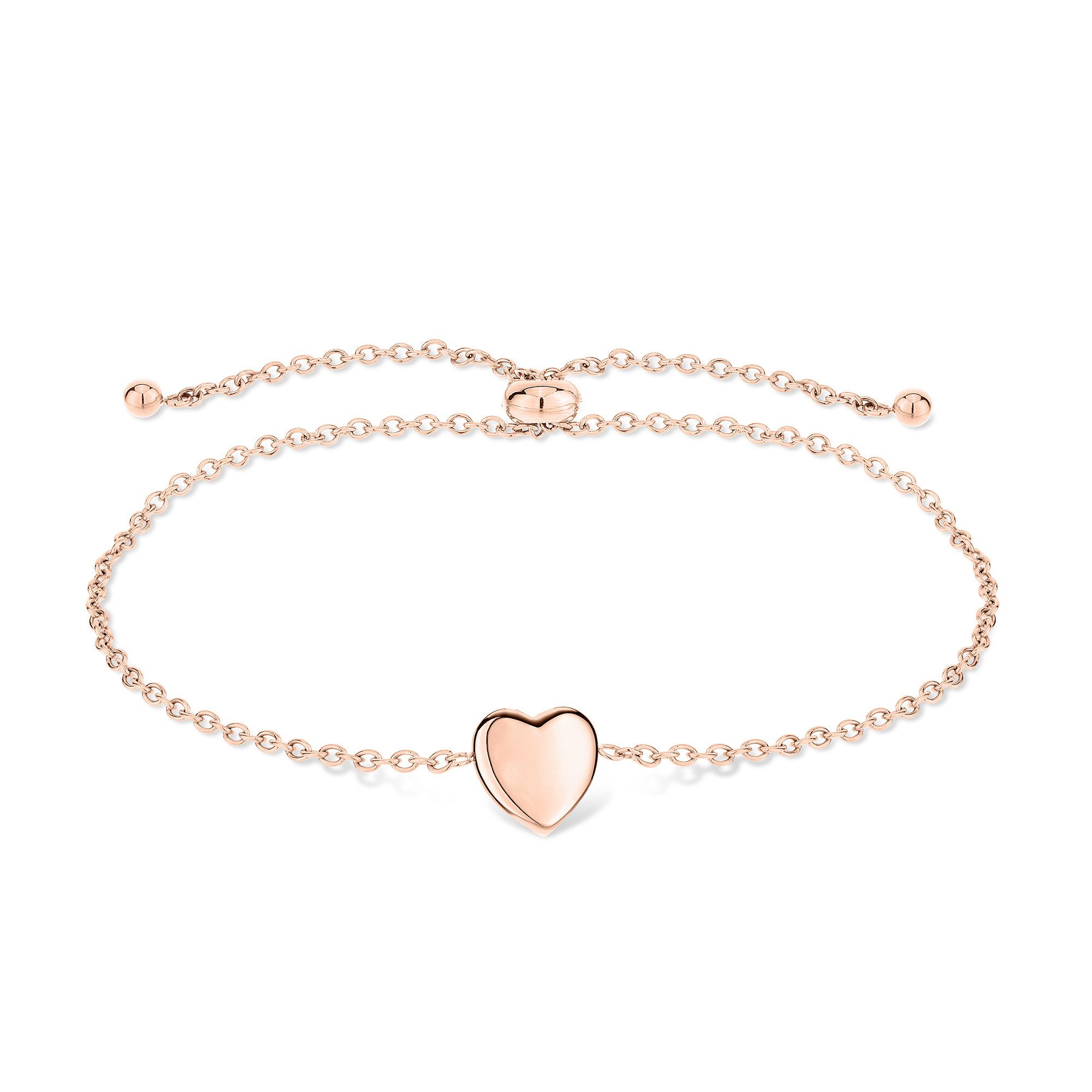 Armband Schmuck Geschenk Edelstahl Armkette Bold Hearts Herz