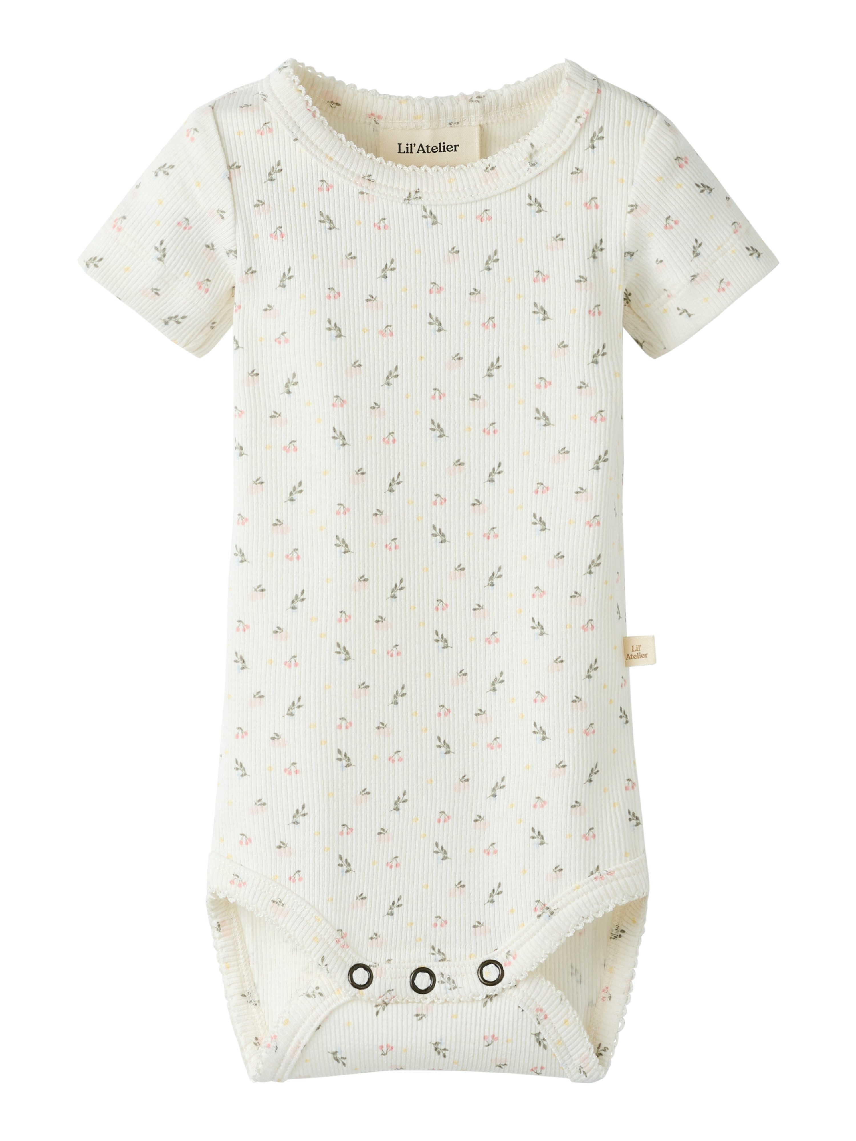 Lil' Atelier Kurzarmbody NBFGAGO SS SLIM BODY LIL NOOS Baumwollmischung, Druck, Kurzarm