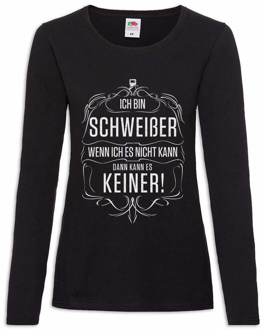 Urban Backwoods Langarmshirt Urban Backwoods Ich Bin Schweißer Damen Langarmshirt (1-tlg) Industrie Bau Beruf Geschenk