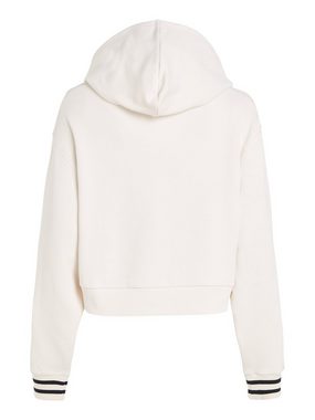 Tommy Hilfiger Kapuzensweatshirt REG MONOTYPE SLV CROP HOODIE mit markantem Hilfiger Logo-Schriftzug Auf dem Ärmel