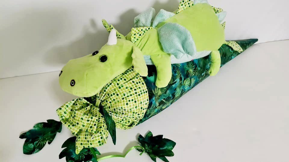 Hobby Welt kreativ Schultüte Schultüte Drache Siegfried – Fertig genähte Schultüte