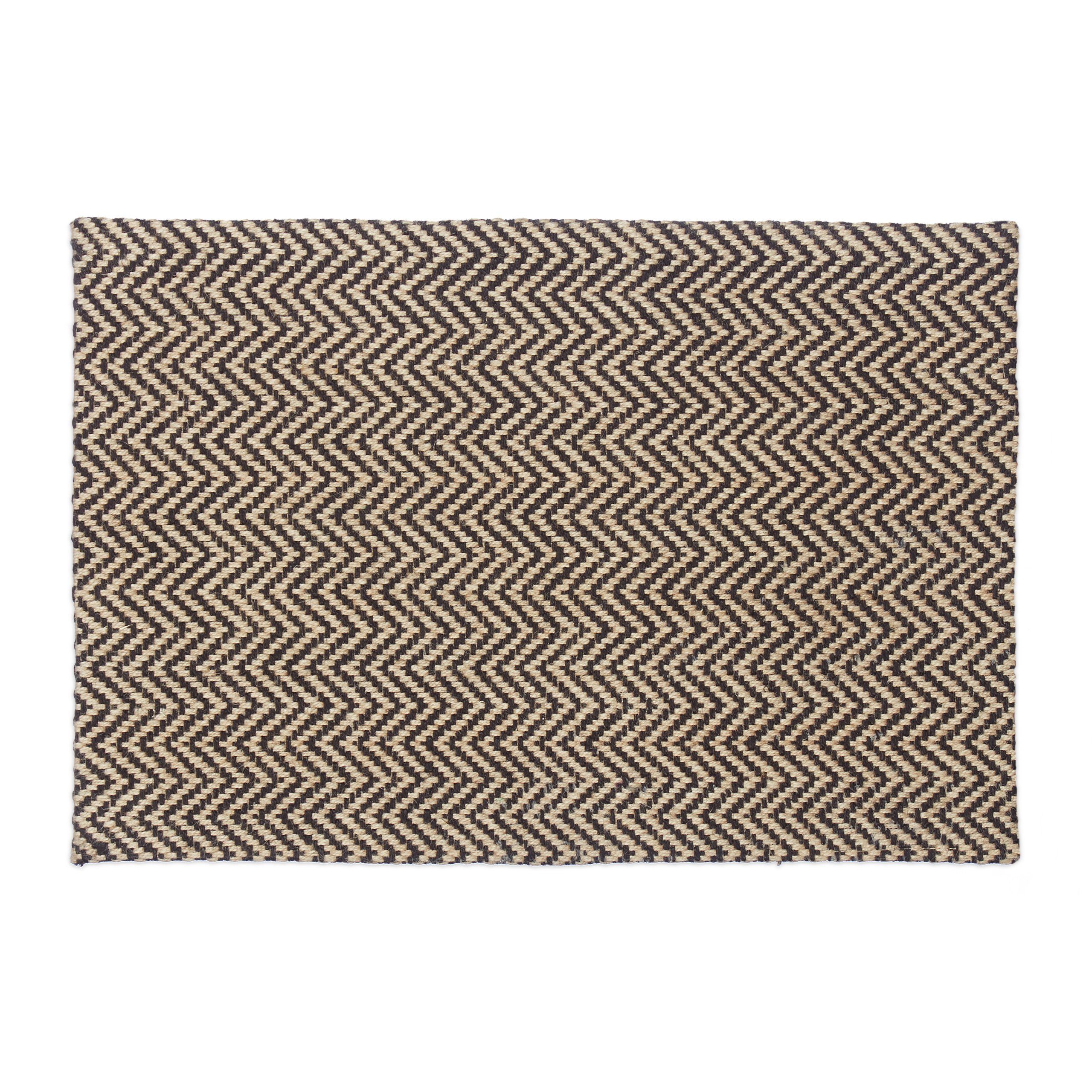 relaxdays Fußmatte Jute Zickzack, Höhe: 10 mm günstig online kaufen