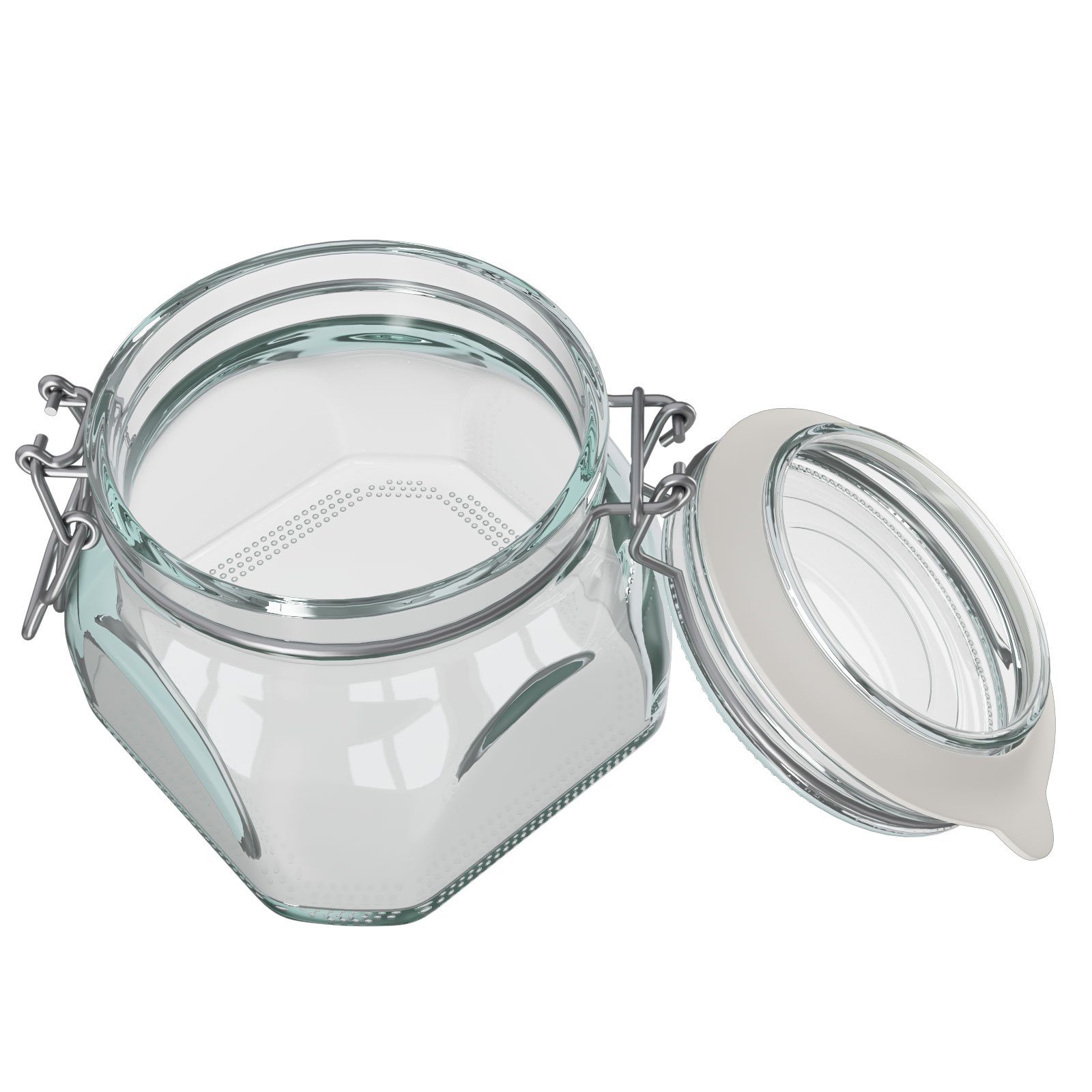 Wellgro Vorratsglas Einmachglas mit Bügelverschluss - 550 ml, (12-tlg) – Bild 3 von 5