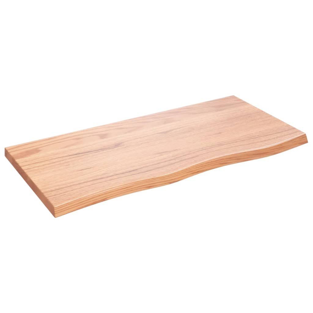 vidaXL Waschtisch 100 x 50 x 4 cm Waschtischplatte Hellbraun 100x50x4 cm Massivholz Beha