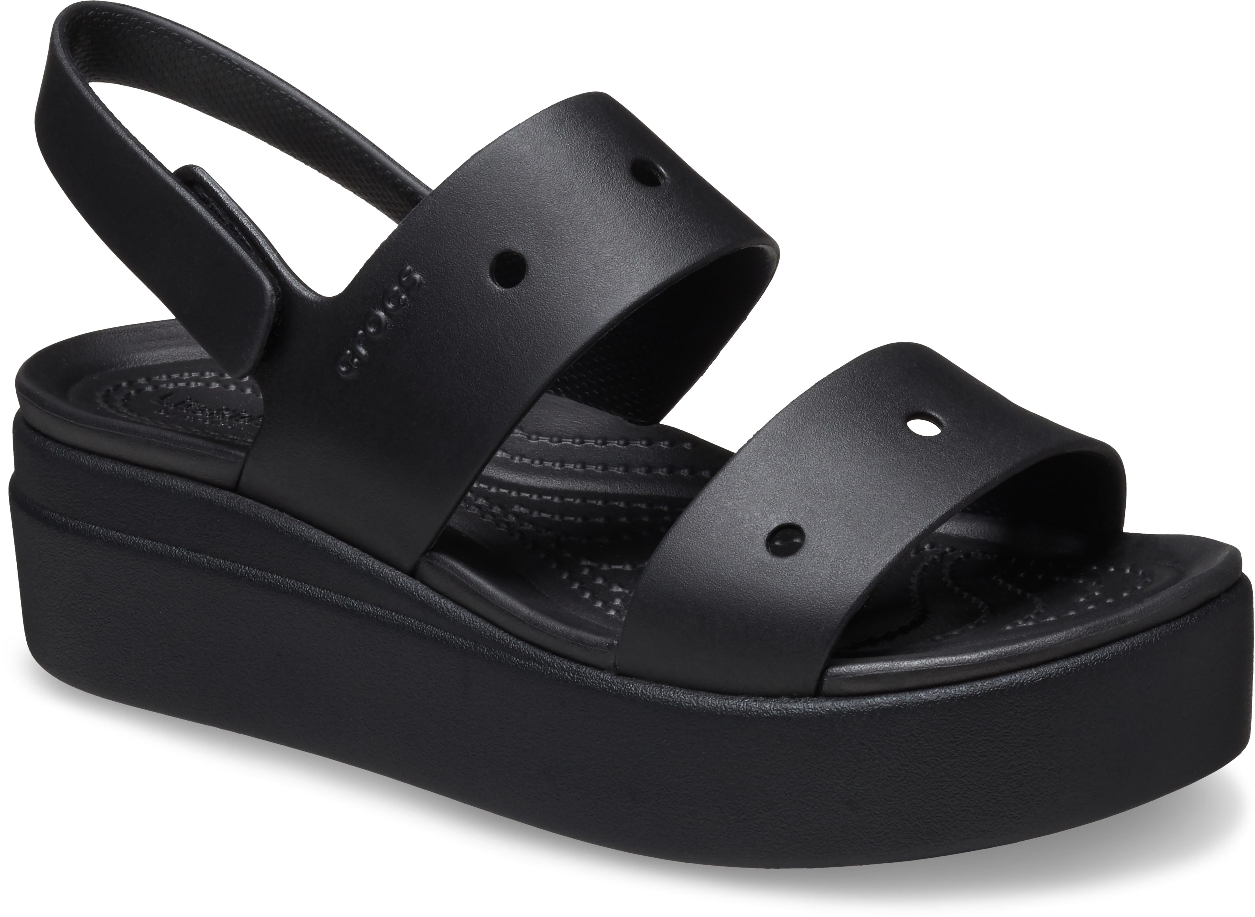 Crocs Brooklyn 4U Plateausandale Sommerschuh, Sandalette, Riemchensandale mit Klettverschluss