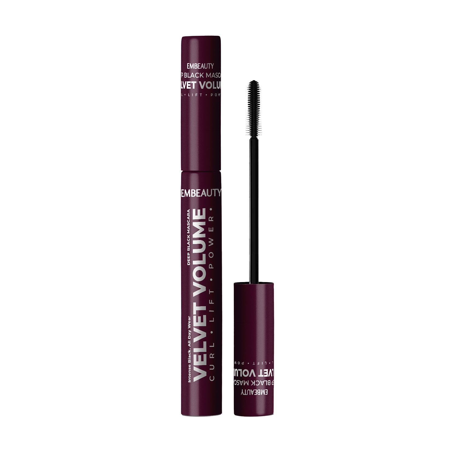 EMBEAUTY Mascara Ultra Black Mascara – Volumen & Länge mit intensiv schwarzer Farbe, Für voluminöse, optisch längere Wimpern
