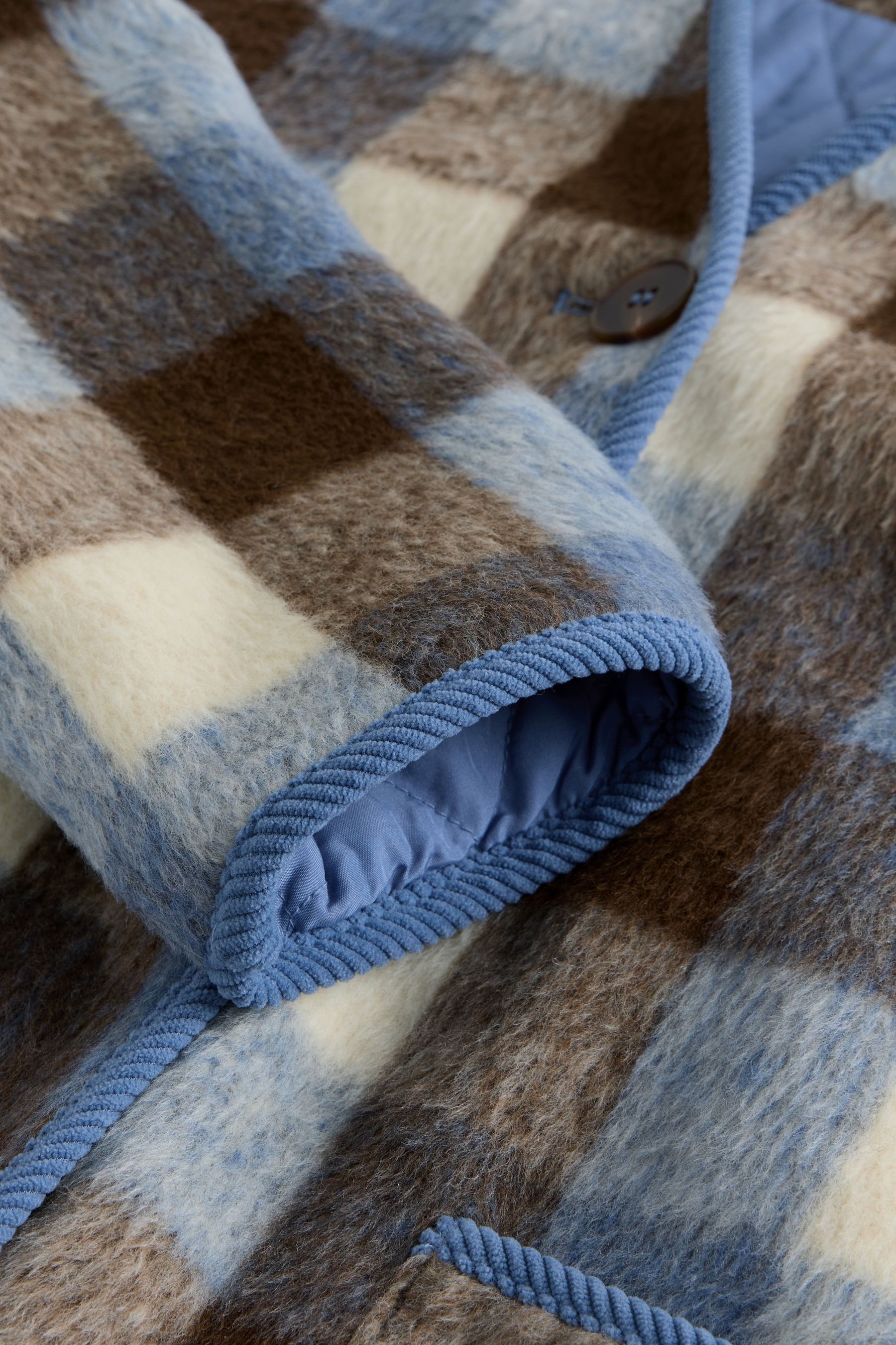 Next Kurzjacke Jacke mit Karomuster (1-St)