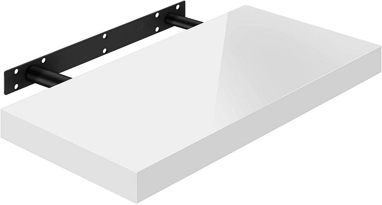 Woltu Wandregal, 1-tlg., Volato freischwebend Schweberegal Holz Board Weiß