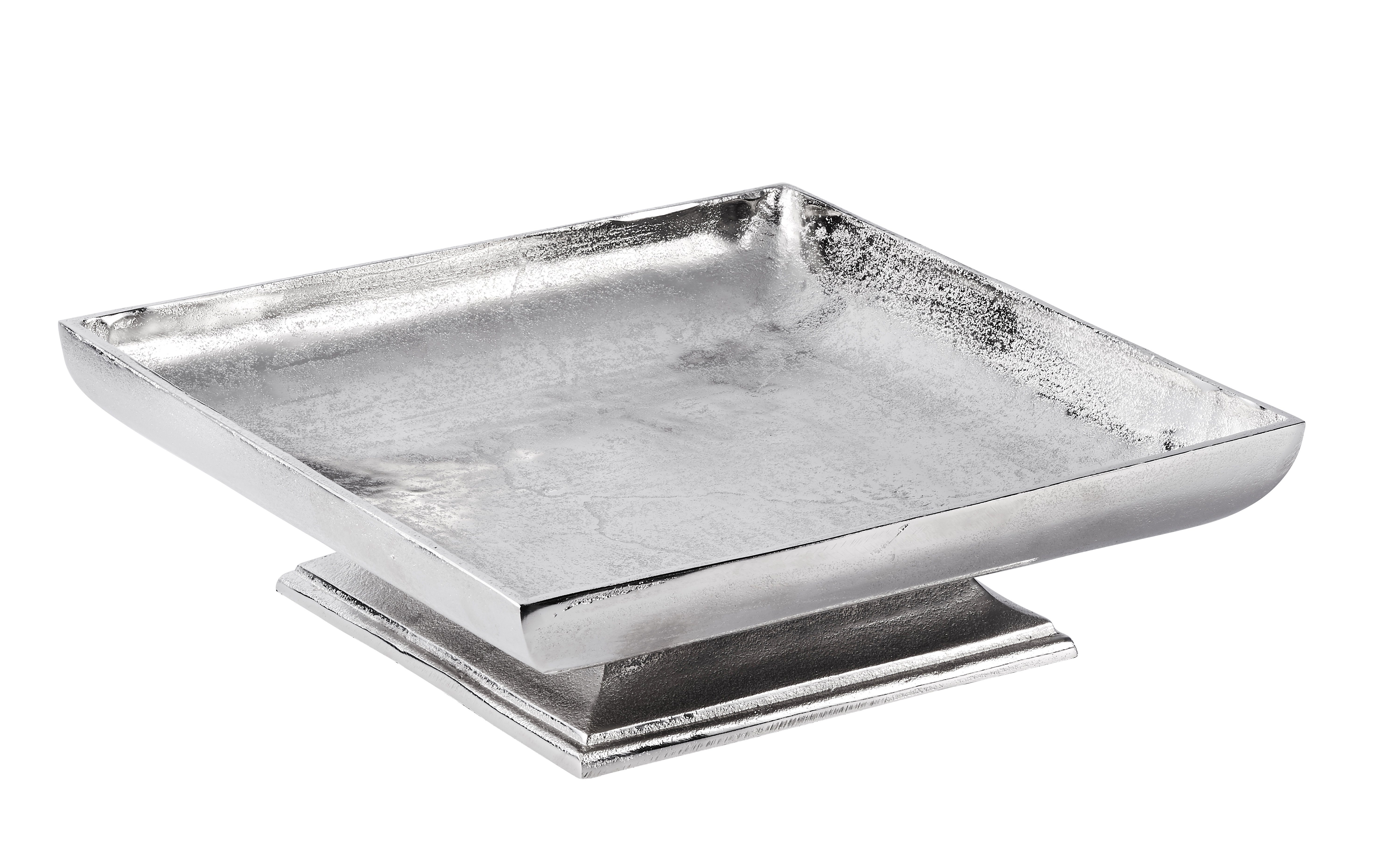 MichaelNoll Dekoschale Schale Metall Aluminium Silber Deko