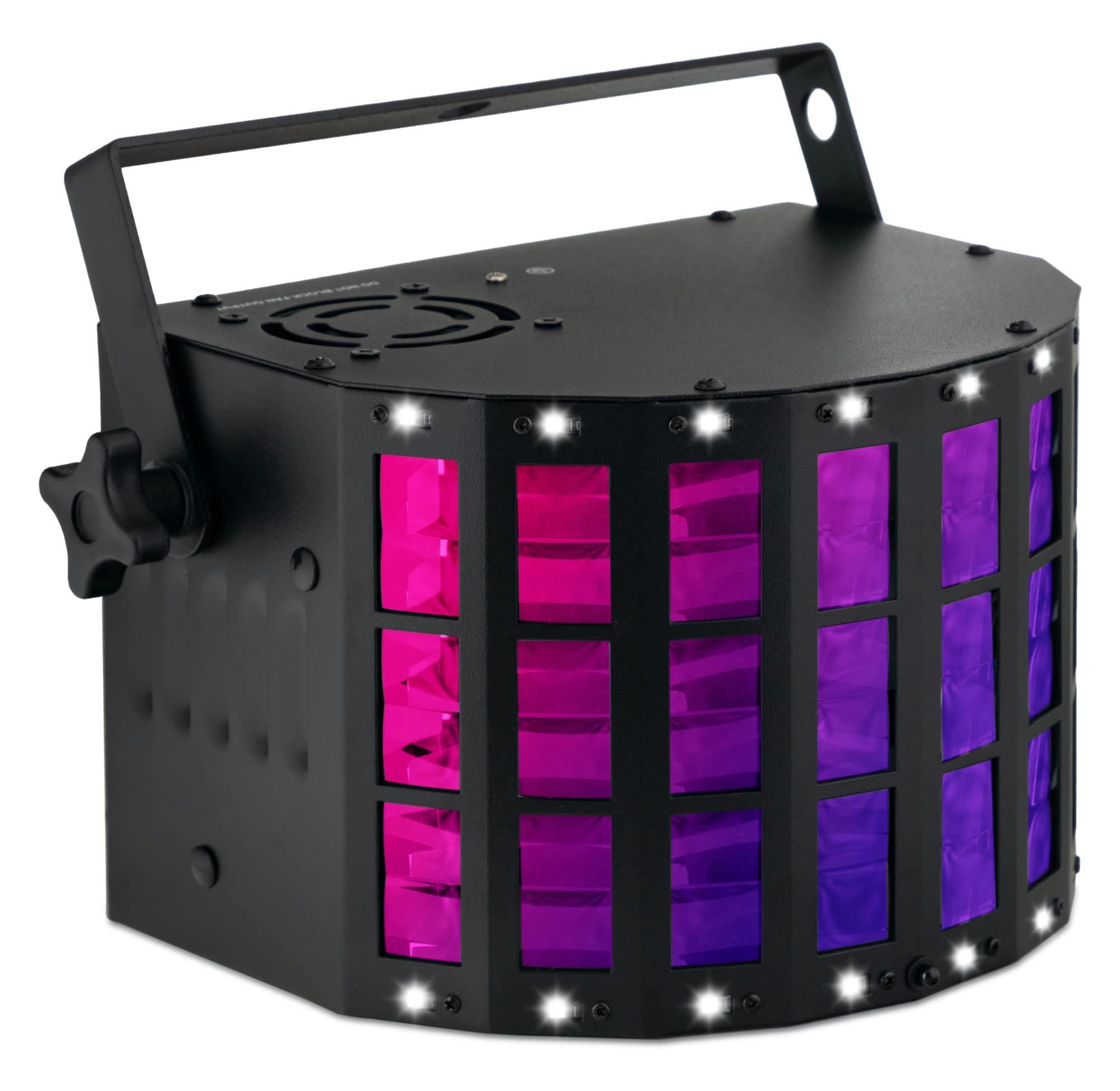 Showlite Discolicht DS-3 LED Derby Lichteffekt, LED fest integriert, Farbwechsler, integriertes Mikrofon für Musiksteuerung