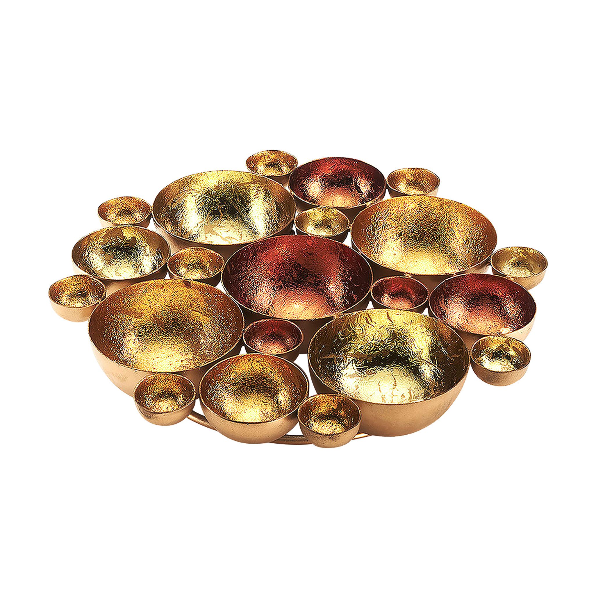 Kobolo Kerzenhalter Kerzenteller Bubble für Teelichter gold bronze, Weihanc günstig online kaufen