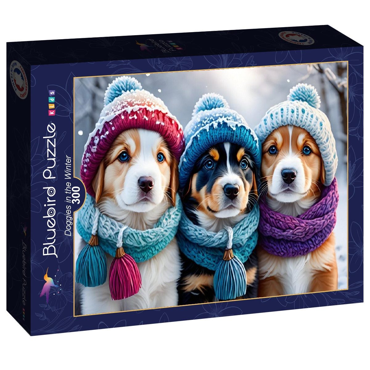 Bluebird Puzzle Puzzle Doggies in the Winter, Puzzleteile günstig online kaufen