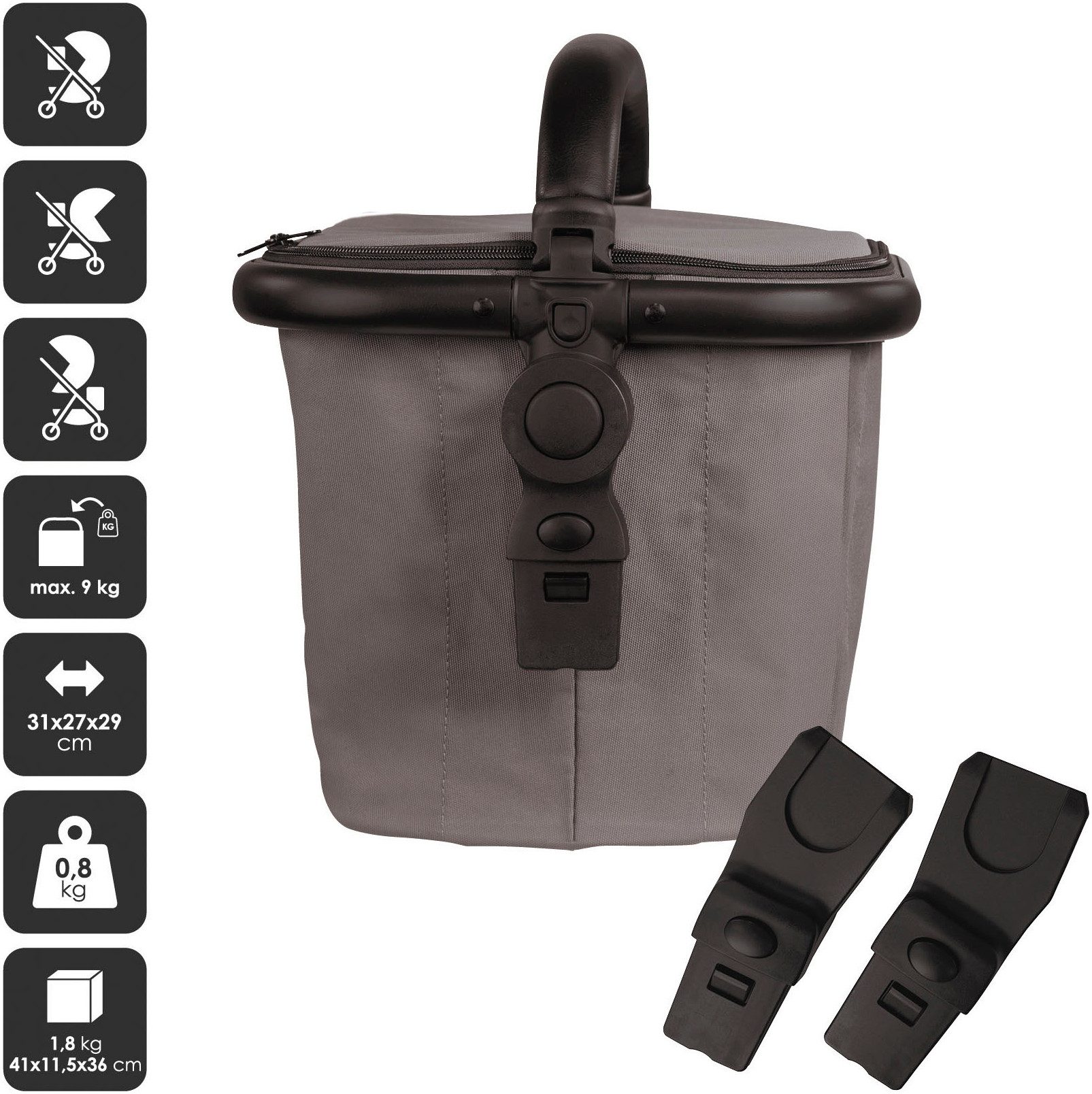 BabyGo Kinderwagen-Tasche Duo, nur passend für BabyGO Kinderwagen DUO
