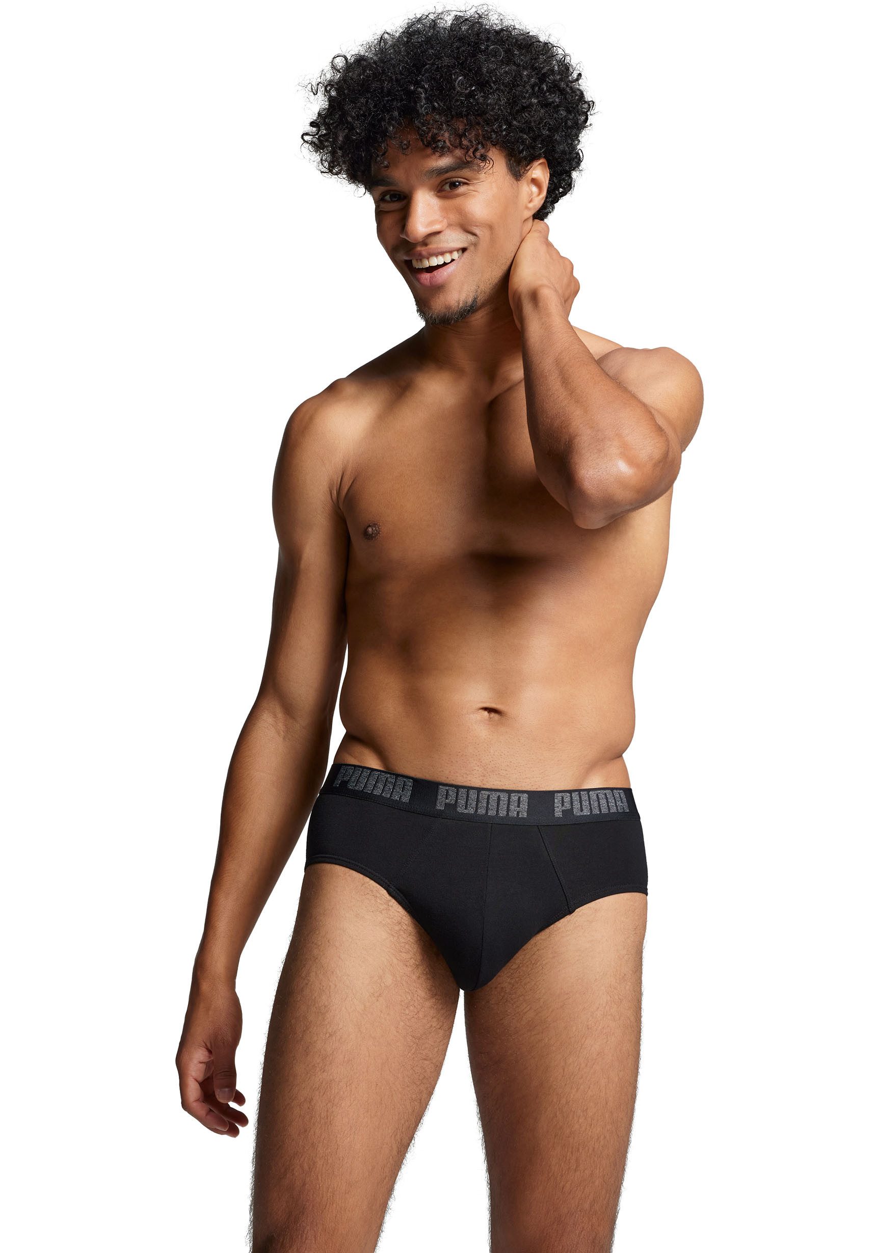PUMA Slip PUMA MEN EVERYDAY BRIEFS (2er Pack) mit Logobund