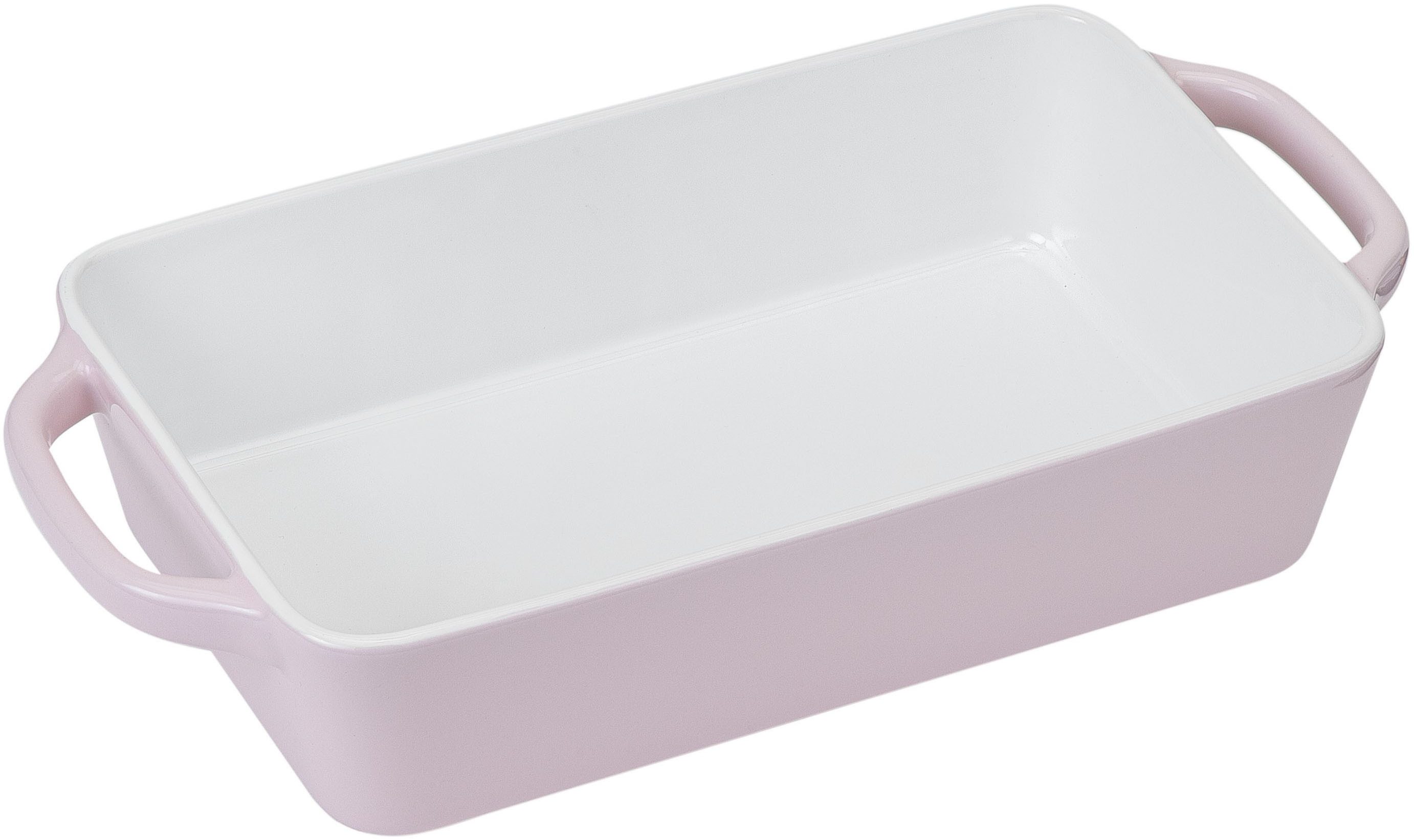 RESTO Kitchenware Auflaufform Fornax Backform Groß Hoher Rand Lasagneform Antihaftbeschichtet, Keramik, (1-St), Rechteckig aus Keramik, rosa, in 2 Größen, für Brot, Lasagne, Brownie