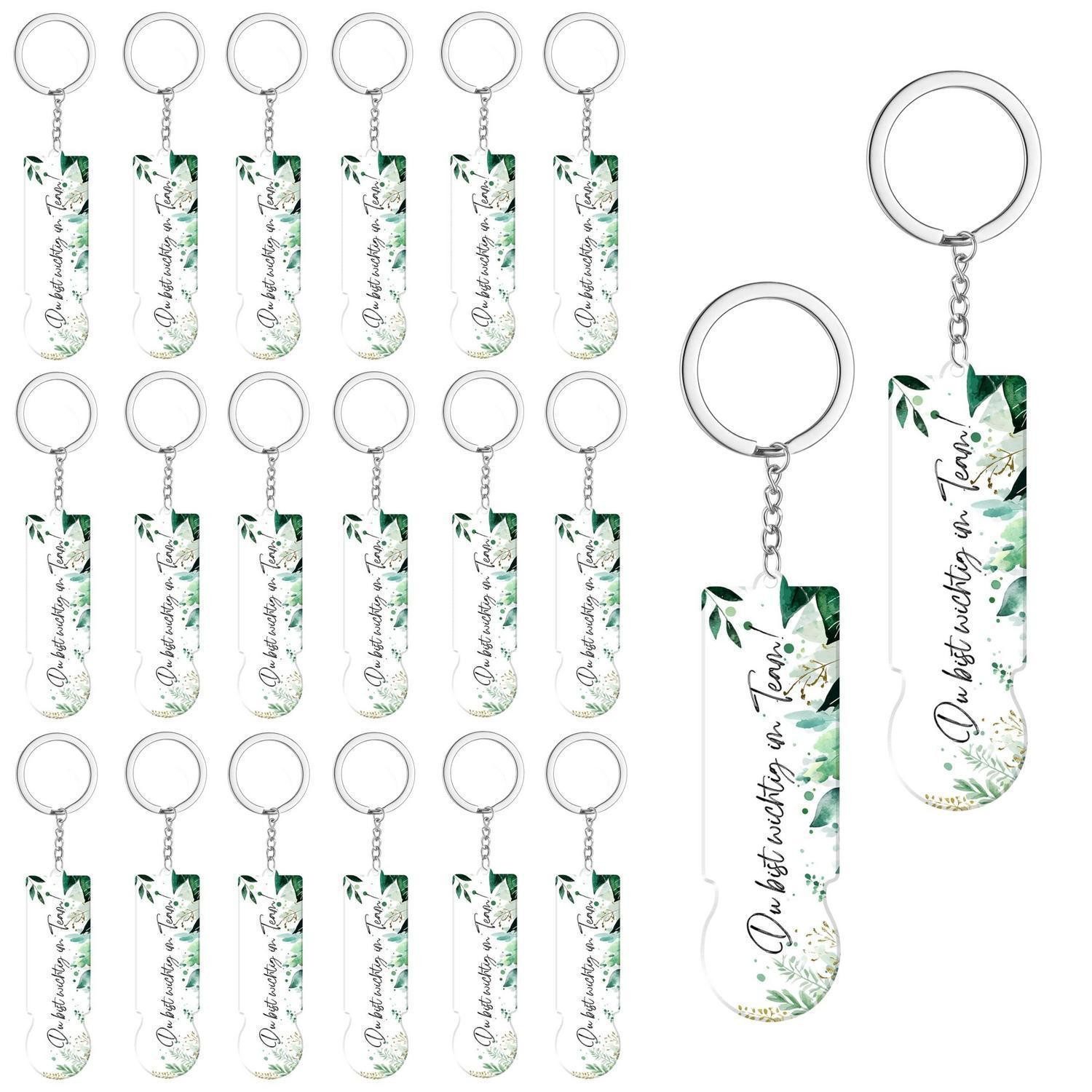 LuxusKollektion Schlüsselanhänger Set Einkaufswagenchip Acryl 20 St. "Du bist wichtig"