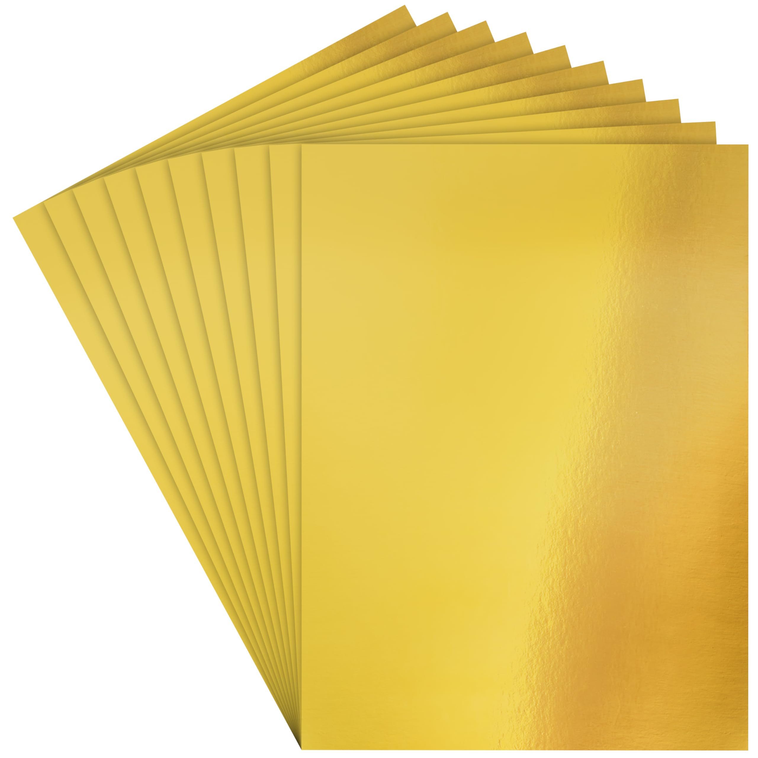 Belle Vous Aquarellpapier Goldener Glitzerpapier (50er Pack) 28x21cm 120gsm A4