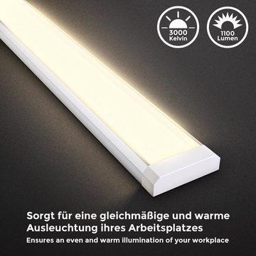 B.K.Licht Unterschrankleuchte BK_UL1167 LED Unterbauleuchte, 10 W, 1.100 Lumen, Länge: 57,5 cm, LED fest integriert, Warmweiß, 3.000K warmweiße Lichtfarbe, IP20, Küchenlampe, Werkstattlampe